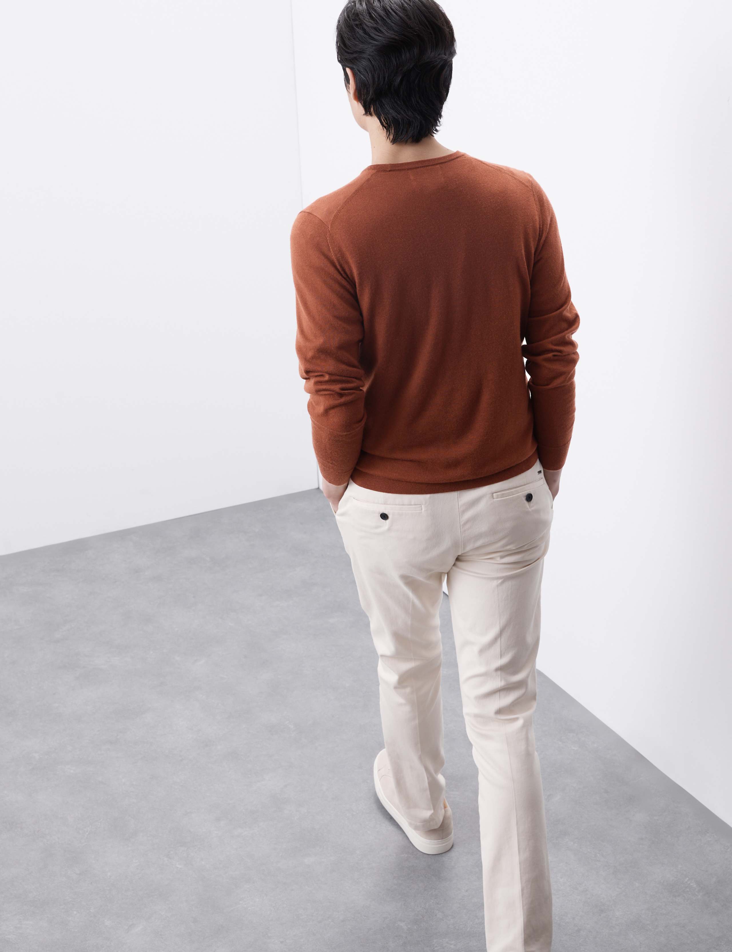 Pure Extra Fine Merino Wool Crew Neck Jumper 4 of 6