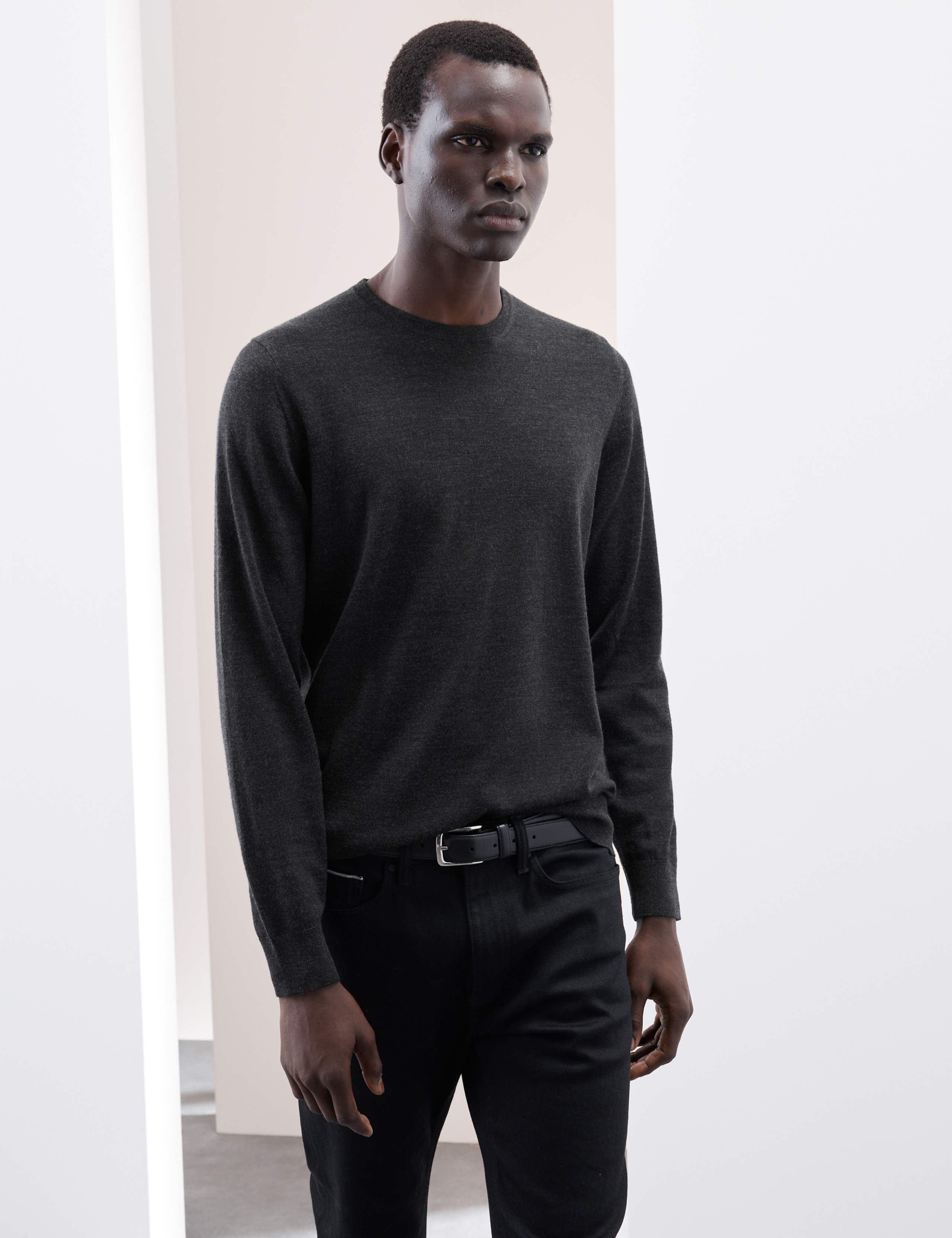 Pure Extra Fine Merino Wool Crew Neck Jumper 3 of 6