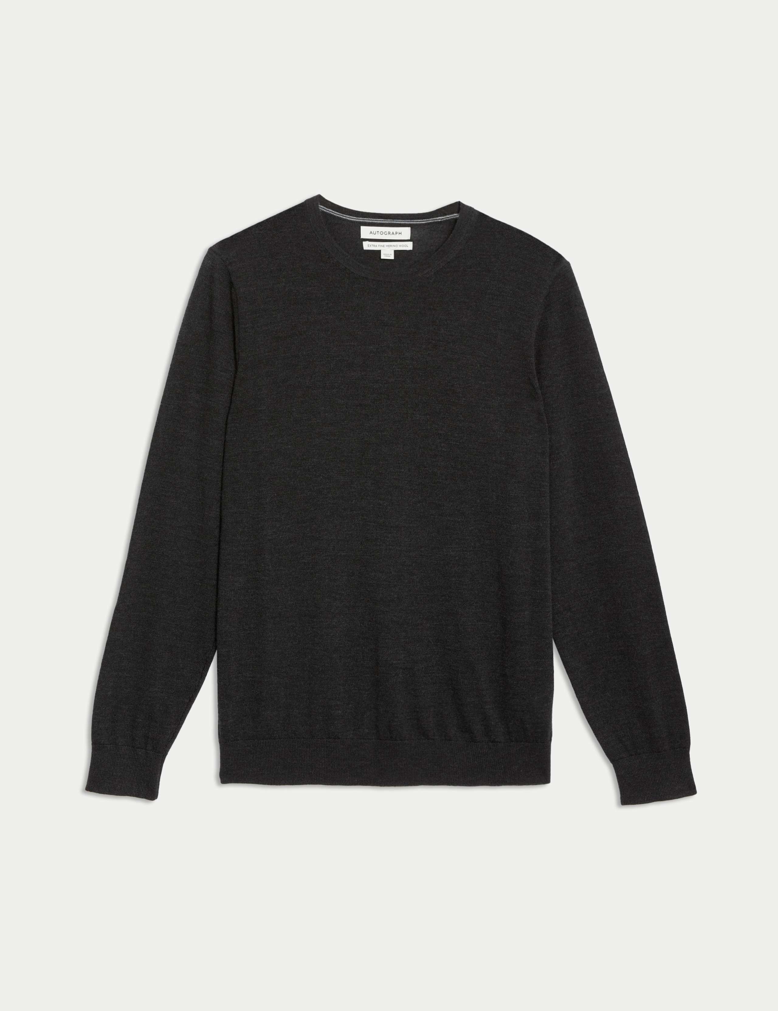 Pure Extra Fine Merino Wool Crew Neck Jumper 2 of 6