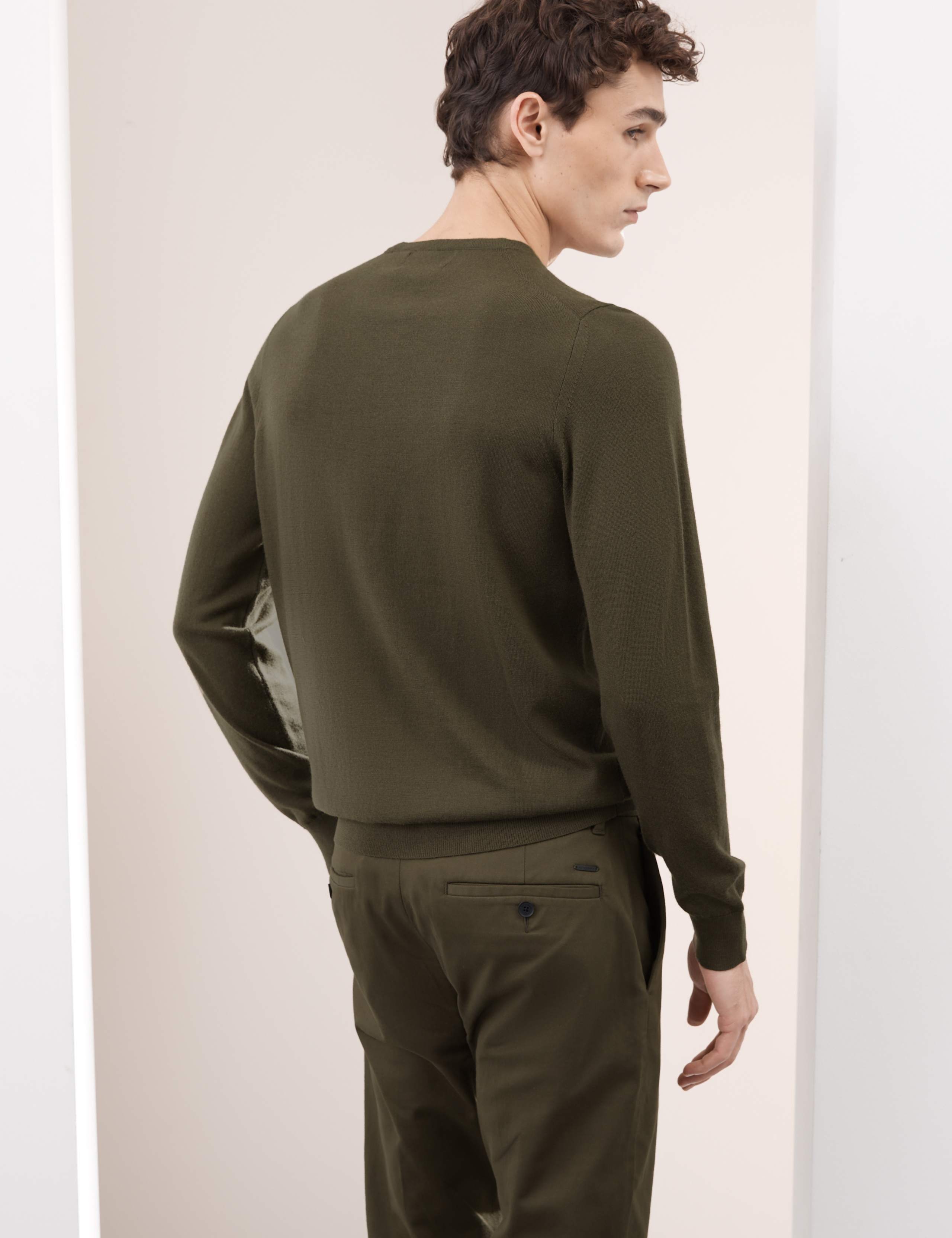 Pure Extra Fine Merino Wool Crew Neck Jumper 5 of 6