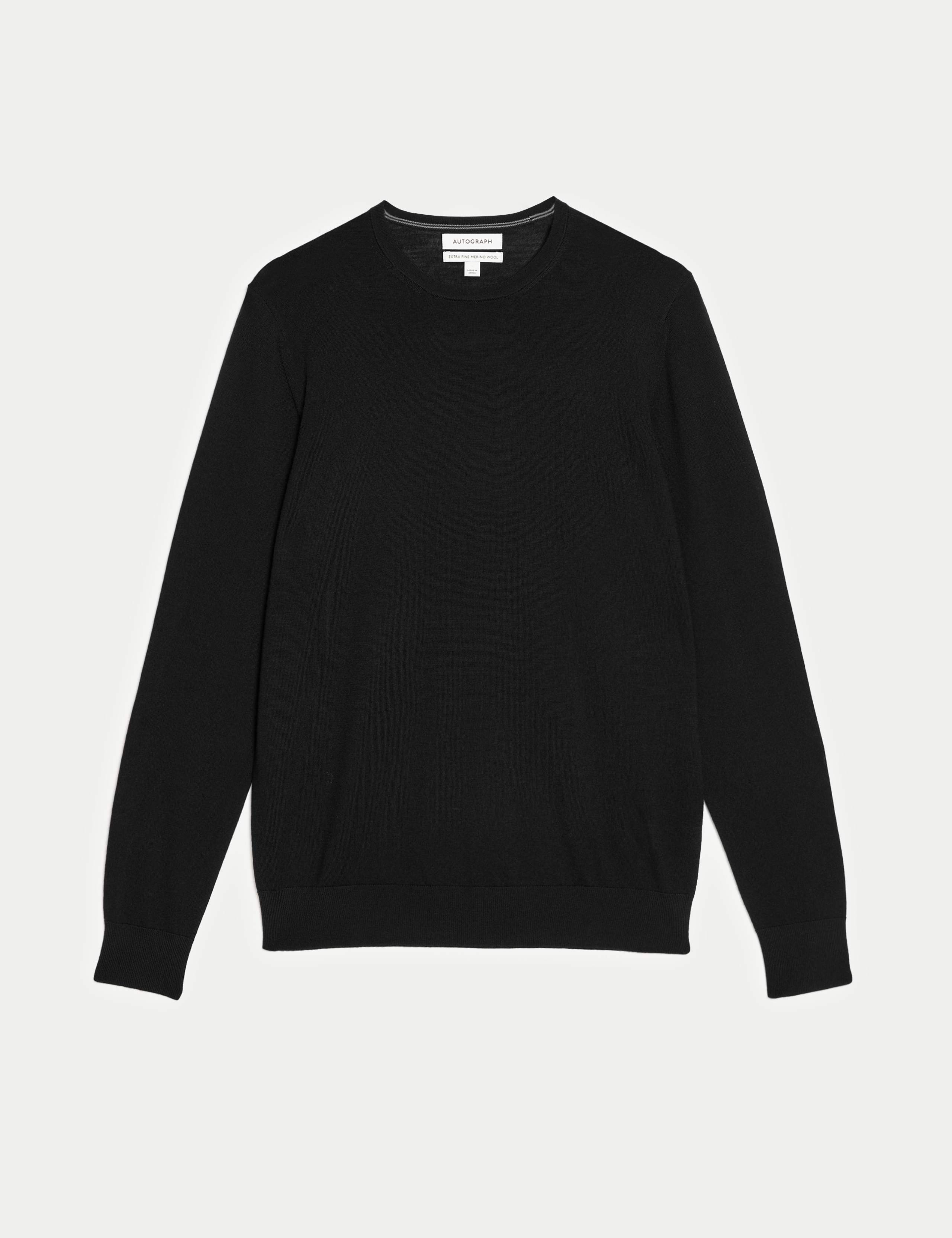 Pure Extra Fine Merino Wool Crew Neck Jumper 2 of 7
