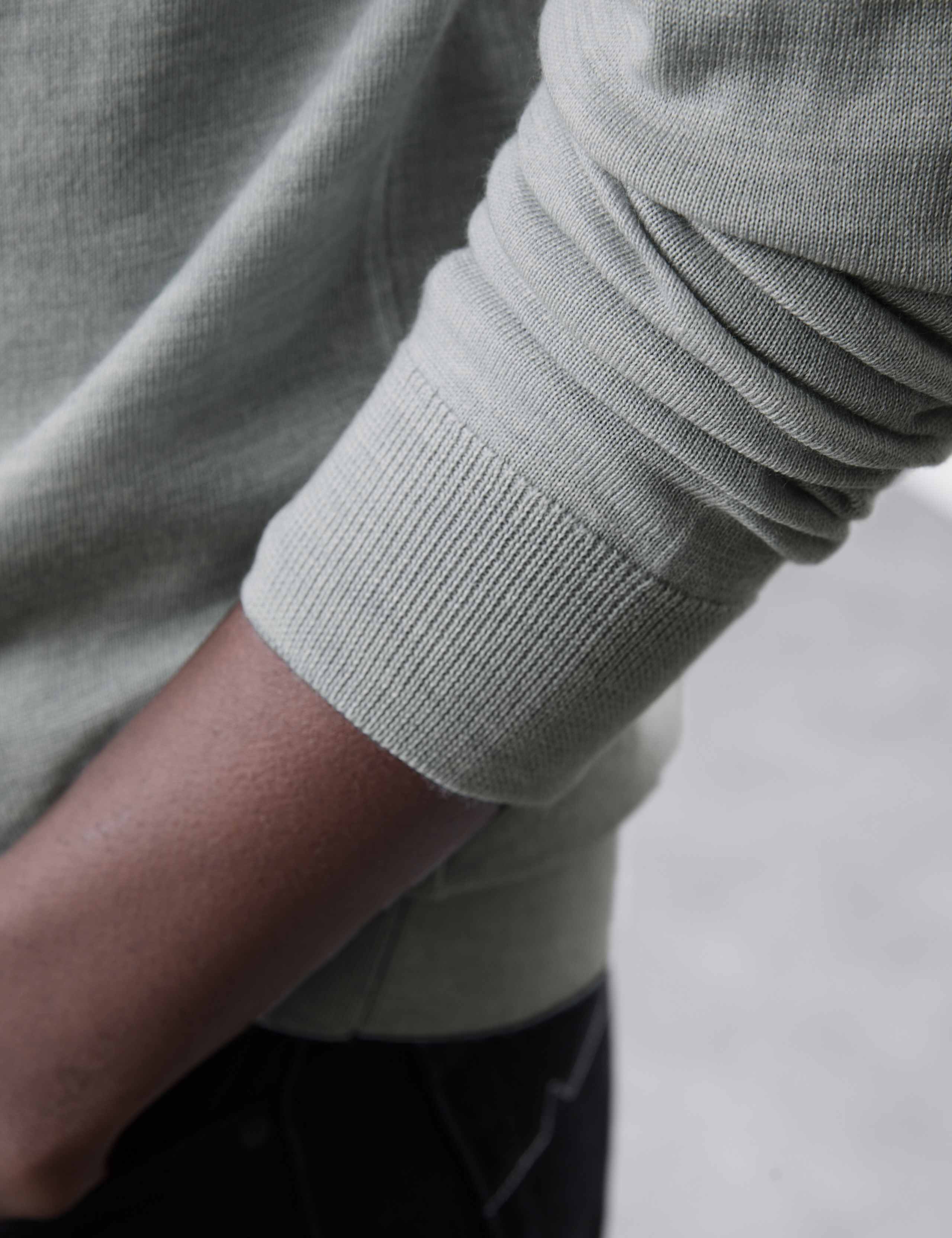 Pure Extra Fine Merino Wool Half Zip Jumper 5 of 6