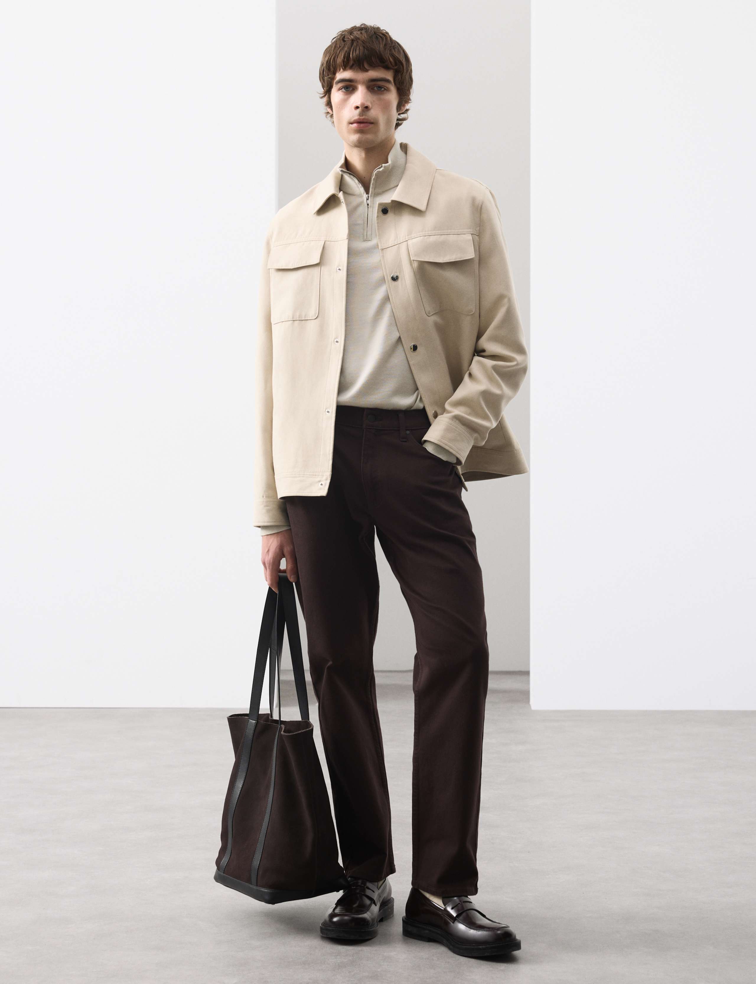 Pure Extra Fine Merino Wool Half Zip Jumper 1 of 7