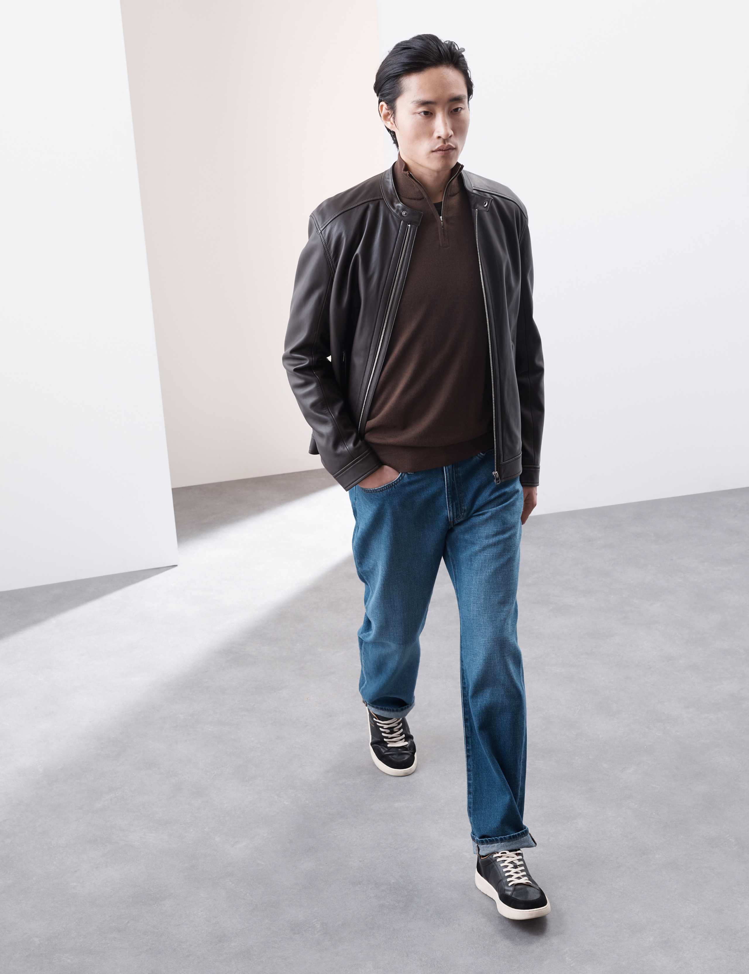 Pure Extra Fine Merino Wool Half Zip Jumper 4 of 5