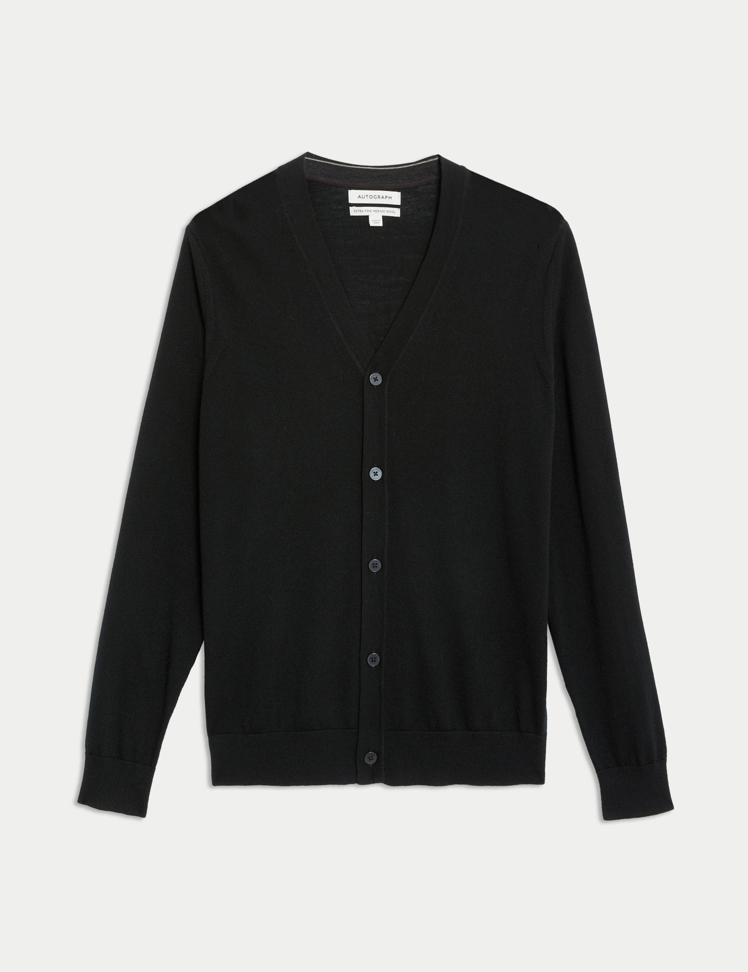 Pure Extra Fine Merino Wool V-Neck Cardigan 2 of 8