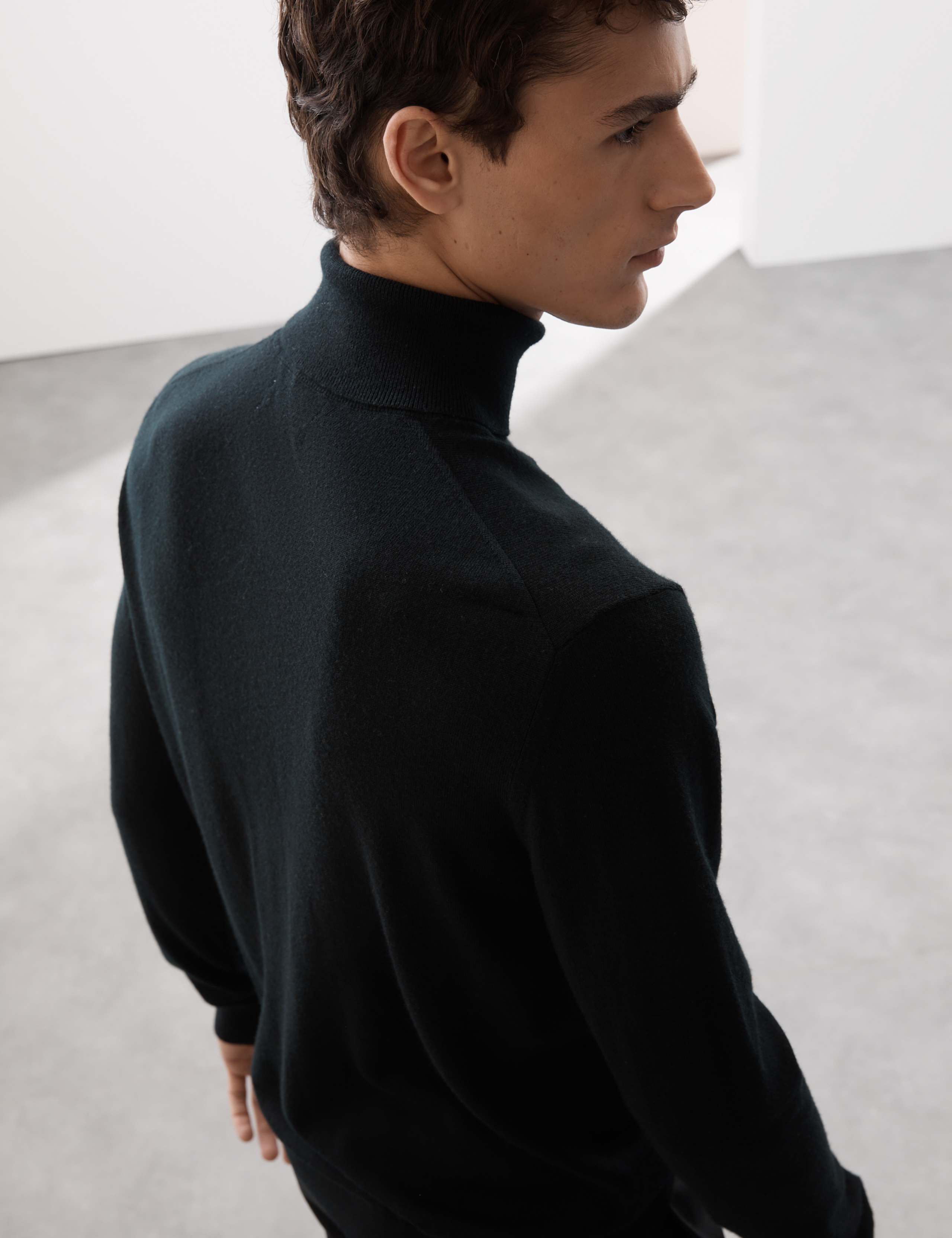 Pure Extra Fine Merino Wool Roll Neck Jumper 6 of 7