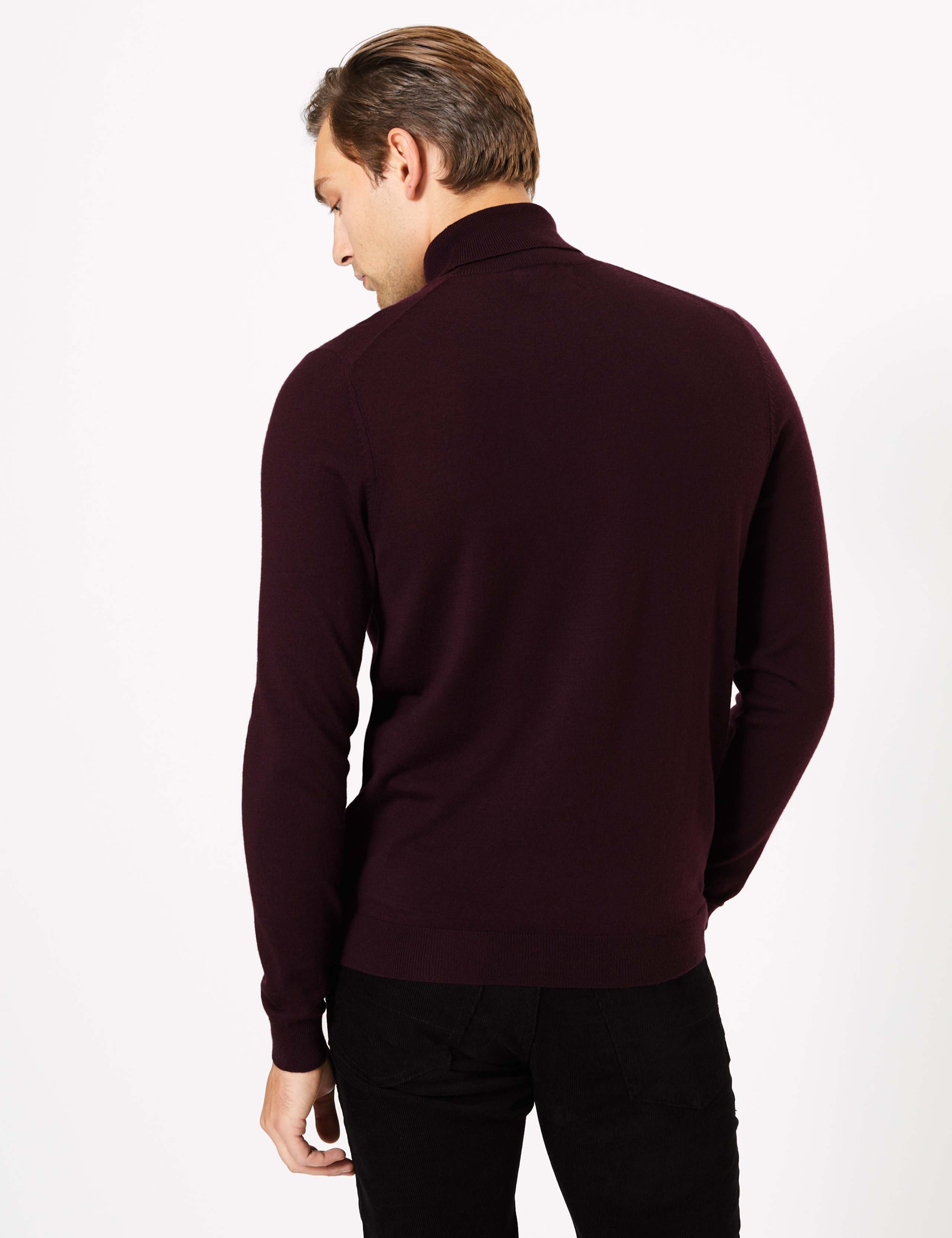 Pure Extra Fine Merino Wool Roll Neck Jumper 4 of 4