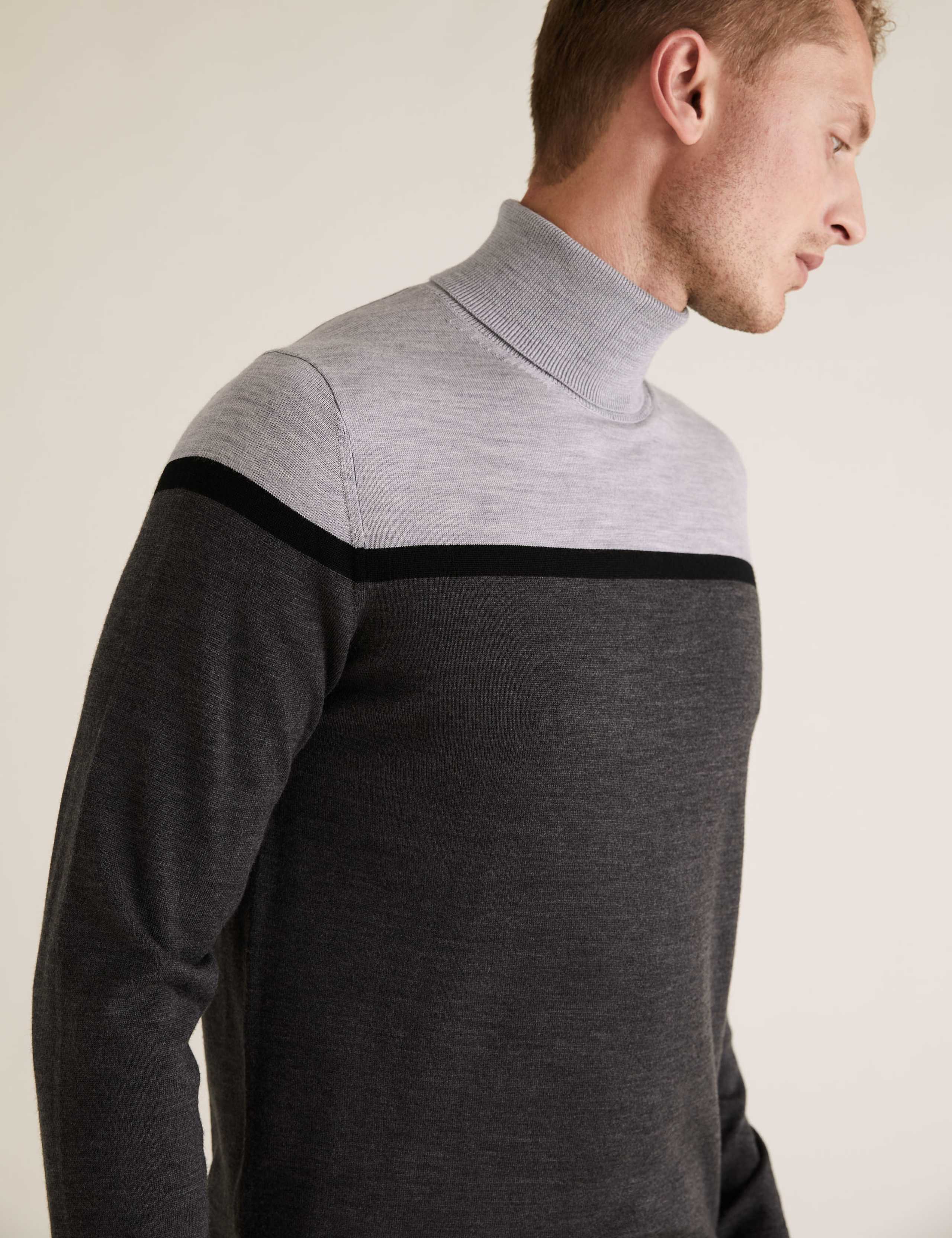 Pure Extra Fine Merino Roll Neck Jumper 3 of 5