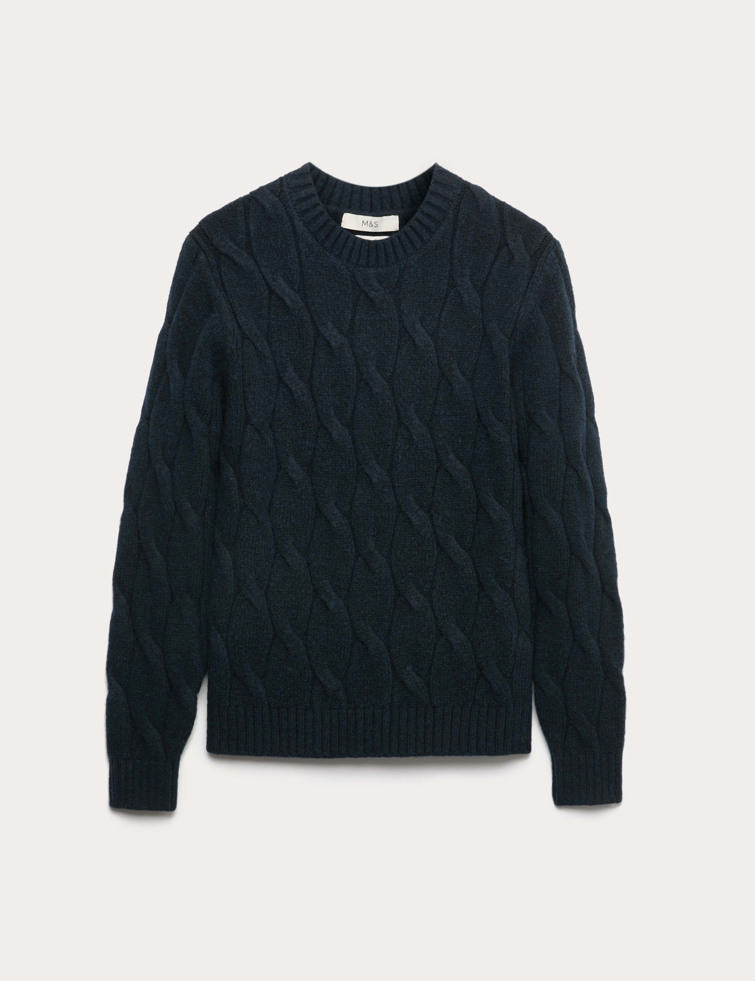 Cable Crew Neck Jumper with Wool 2 of 5
