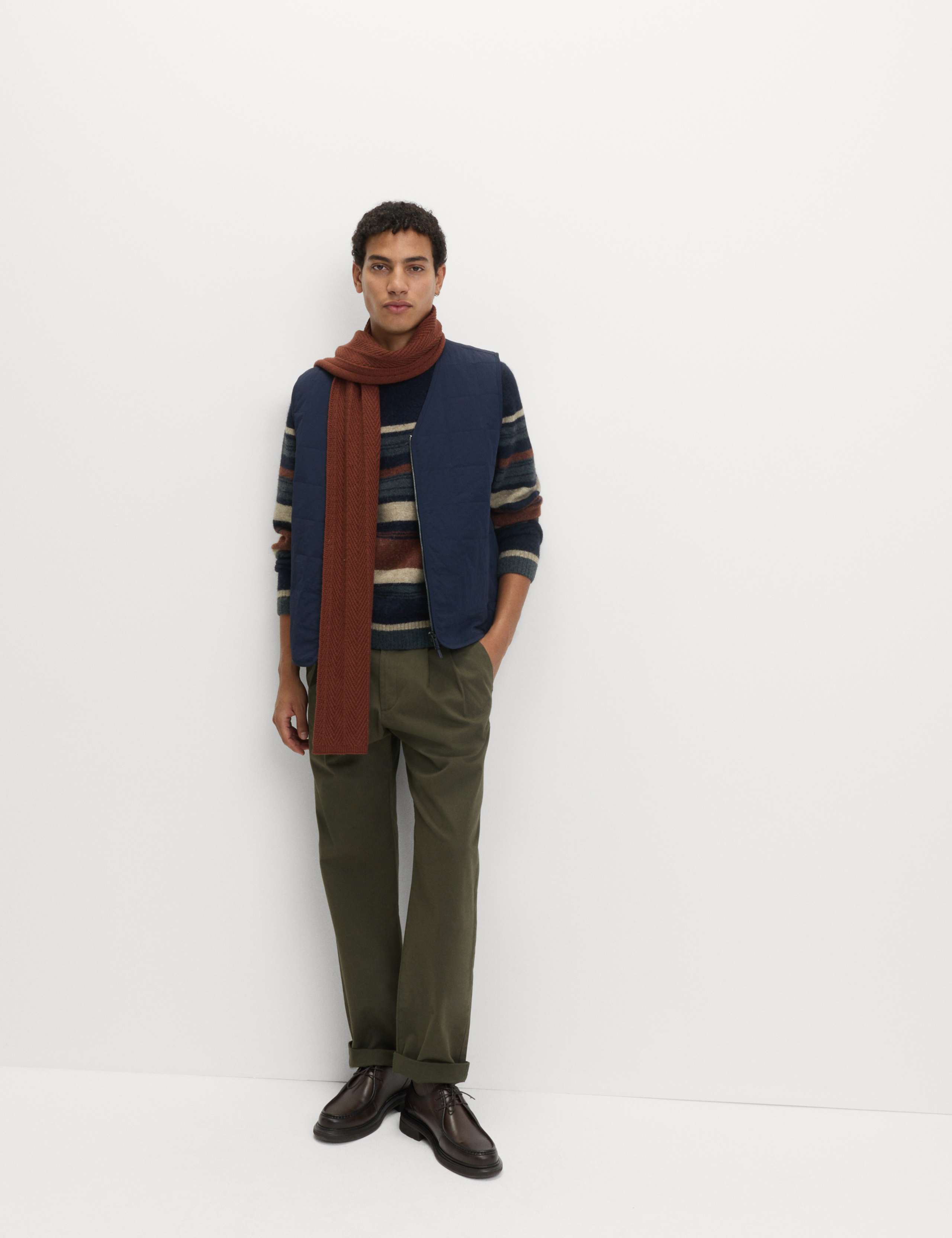 Hazy Striped Crew Neck Jumper with Wool 4 of 5