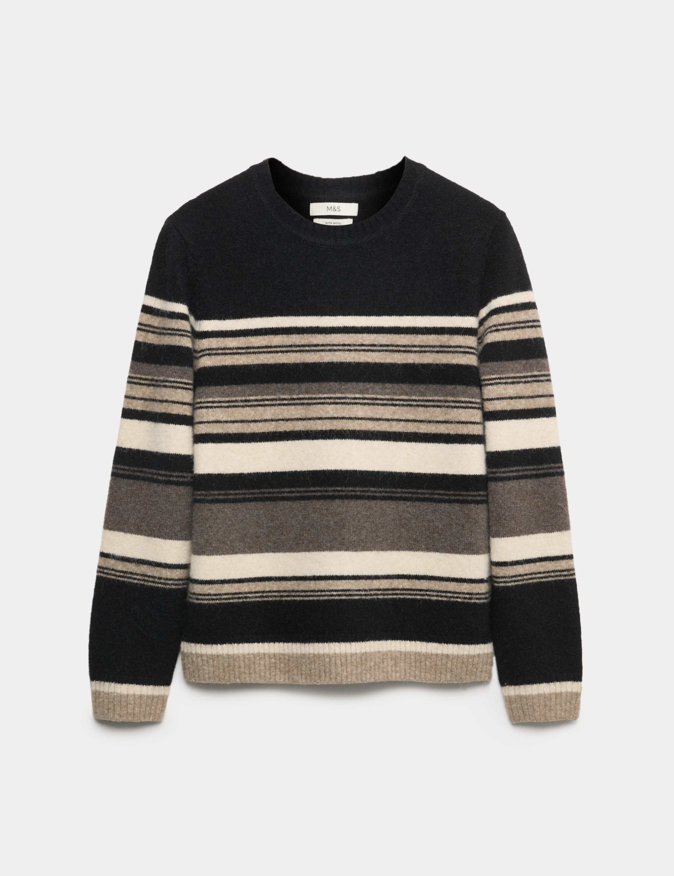 Hazy Striped Crew Neck Jumper with Wool 2 of 5