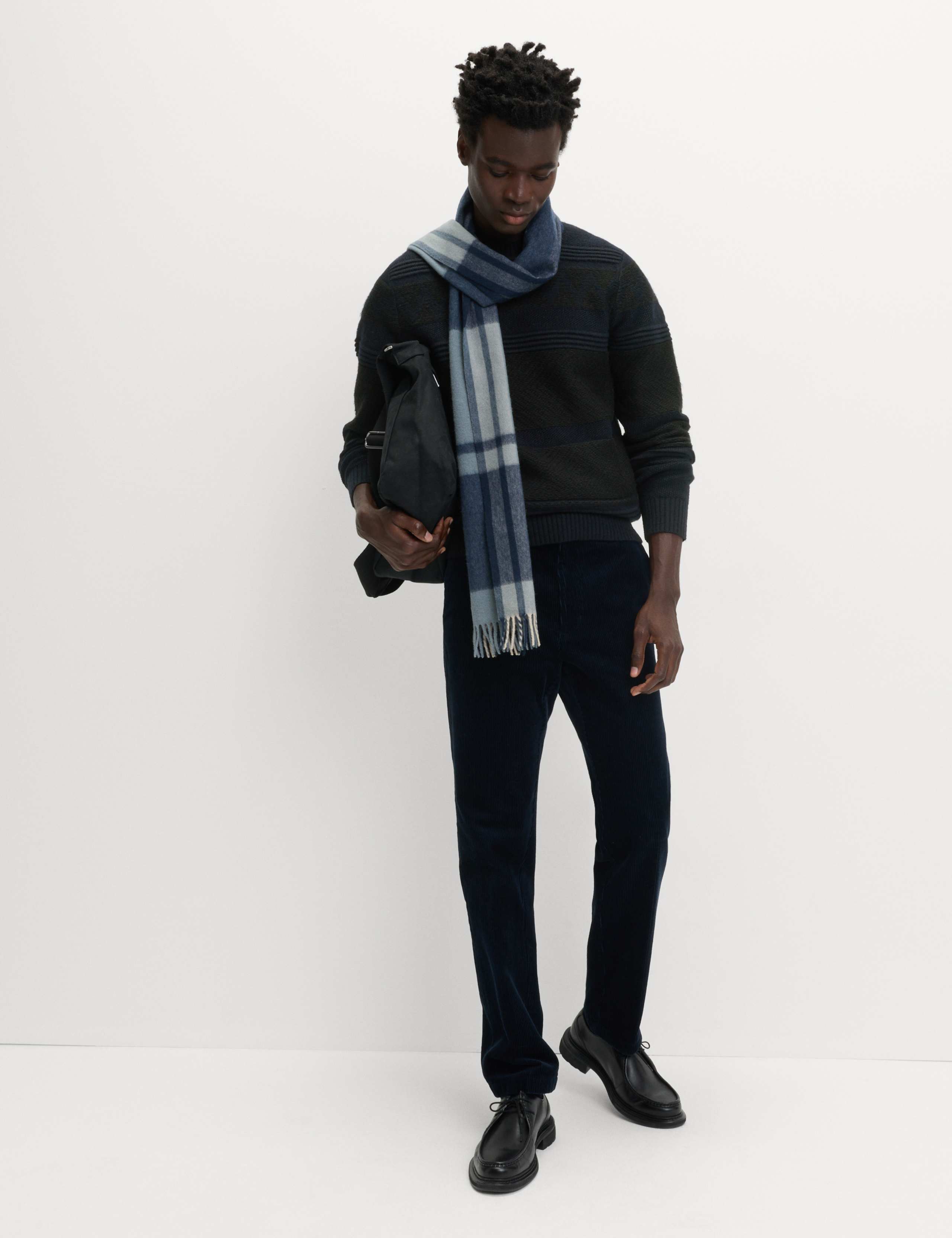 Textured Crew Neck Jumper with Wool 1 of 5