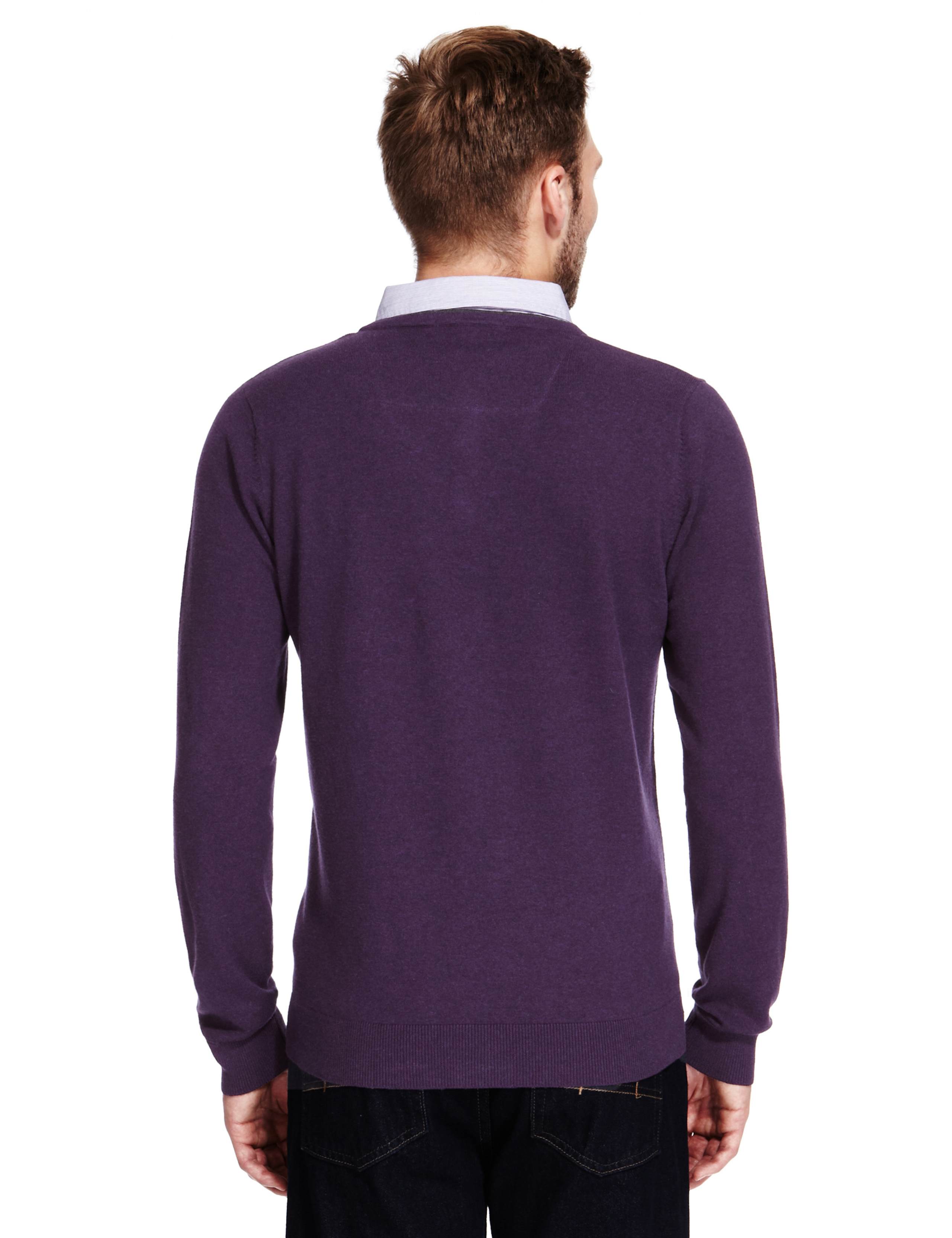 Cotton Rich Mock Layered Shirt Jumper 4 of 5