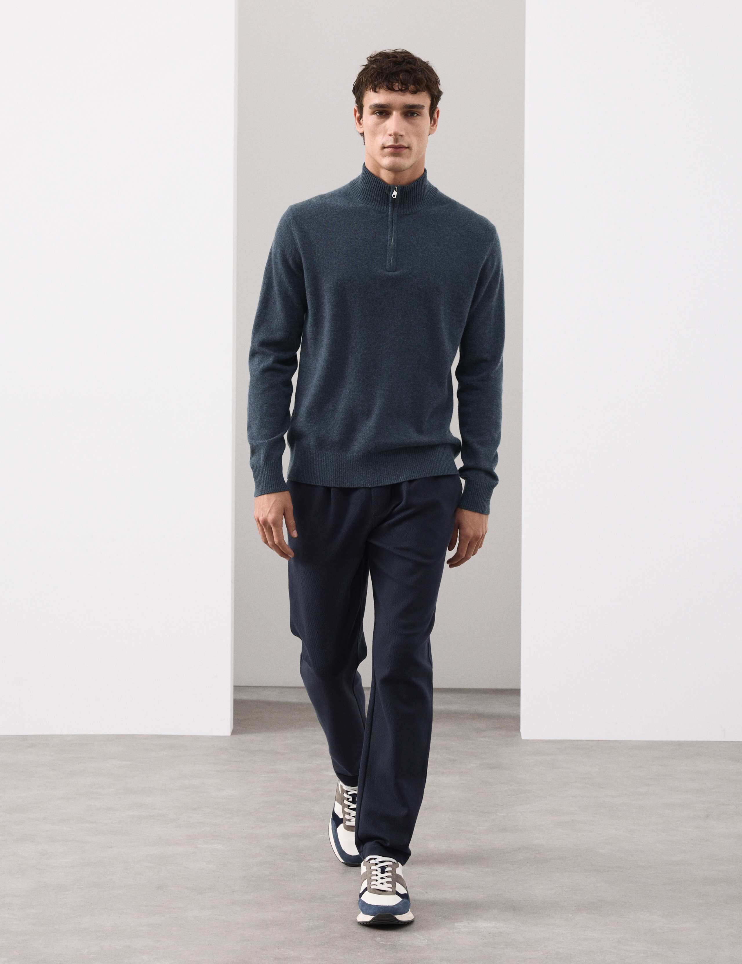 Pure Cashmere Half Zip Jumper 3 of 7