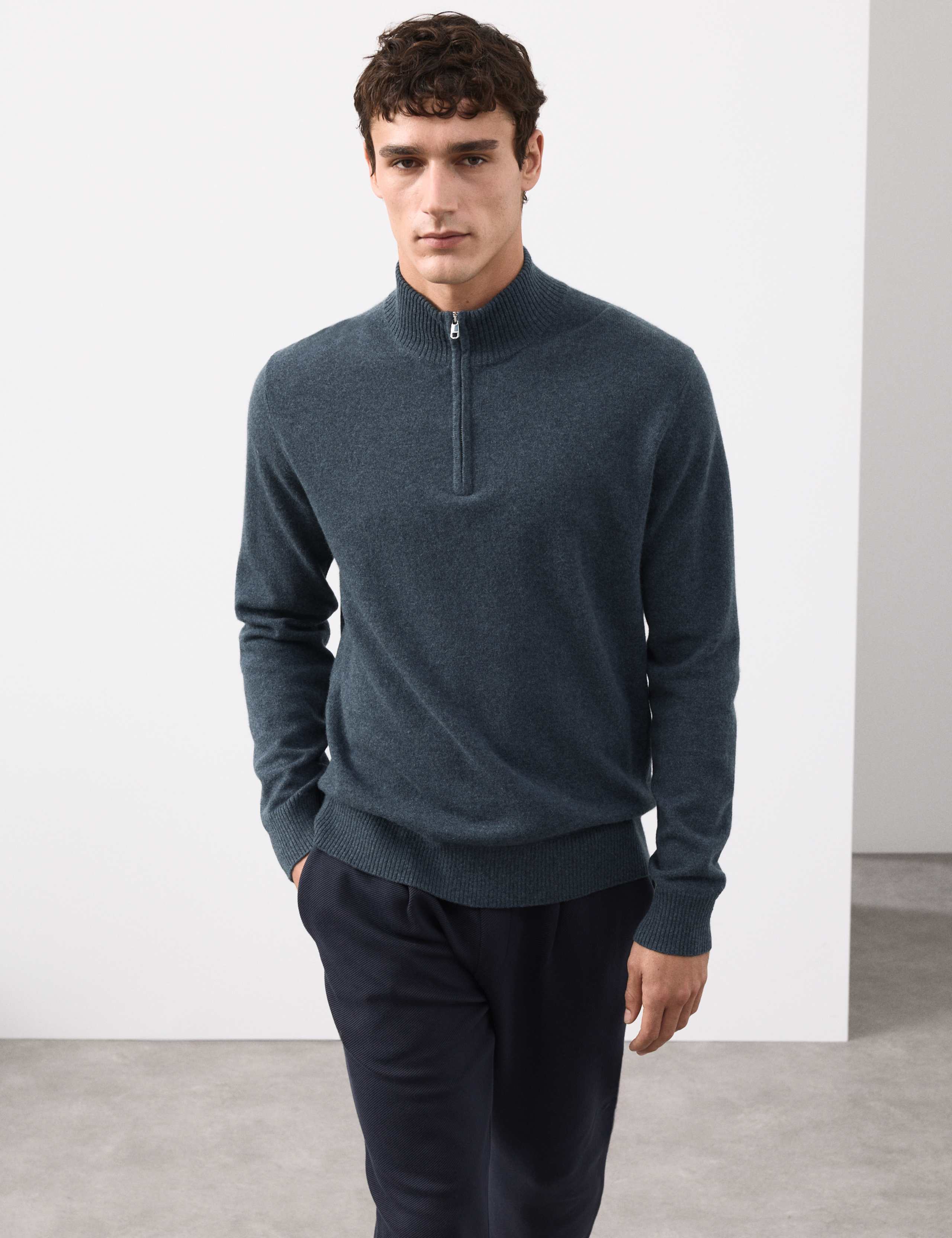 Pure Cashmere Half Zip Jumper 7 of 7