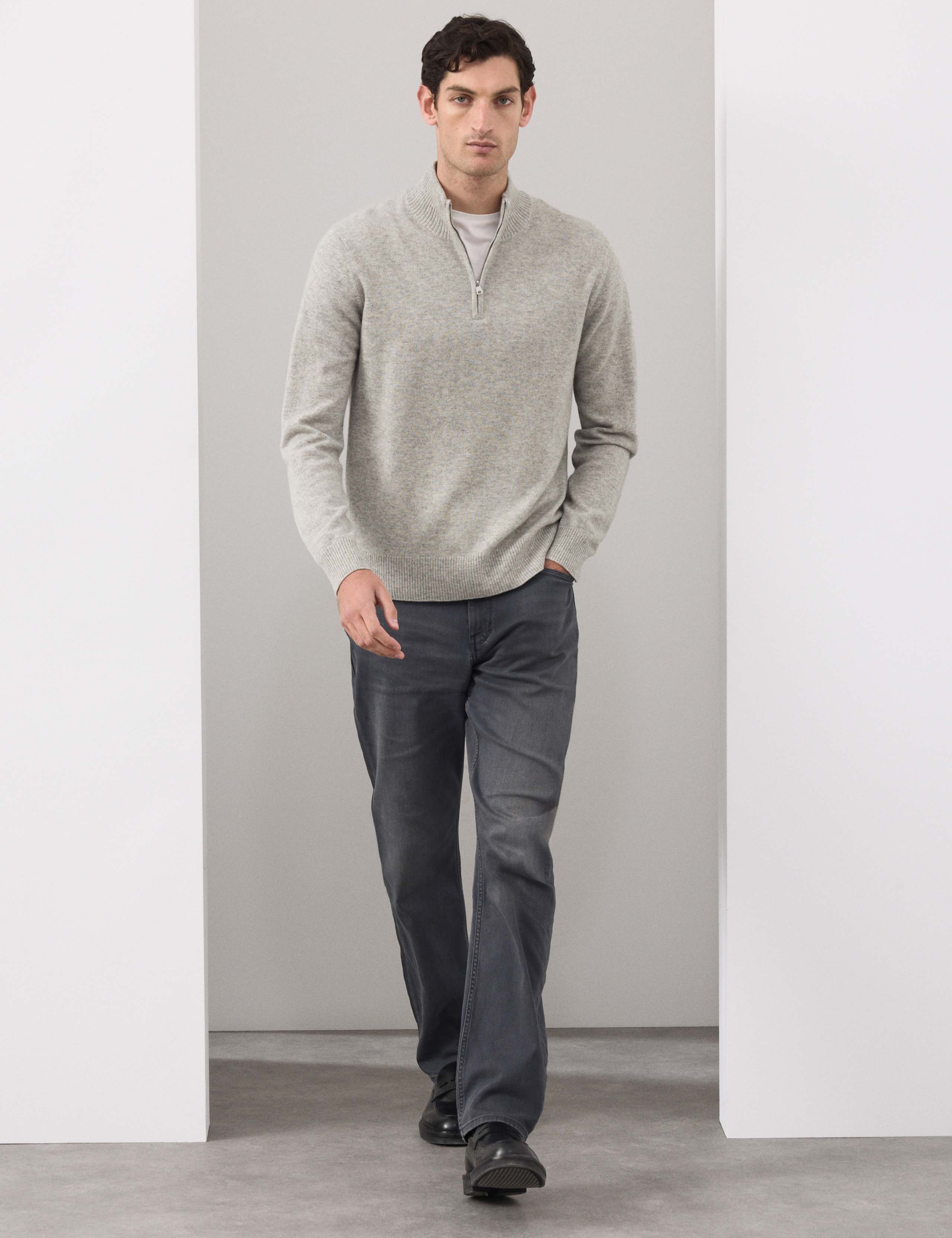 Pure Cashmere Half Zip Jumper 3 of 7