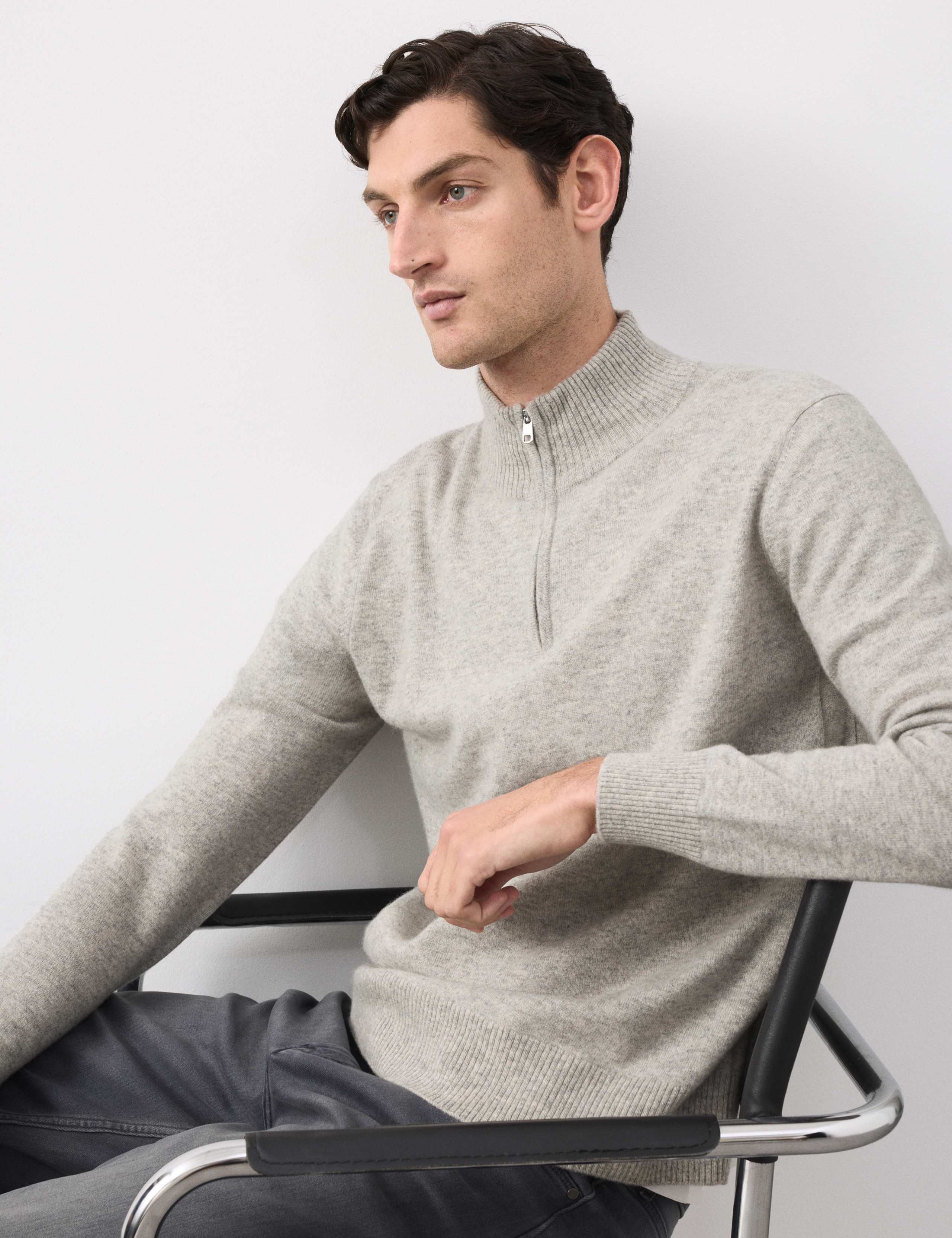 Pure Cashmere Half Zip Jumper 6 of 7