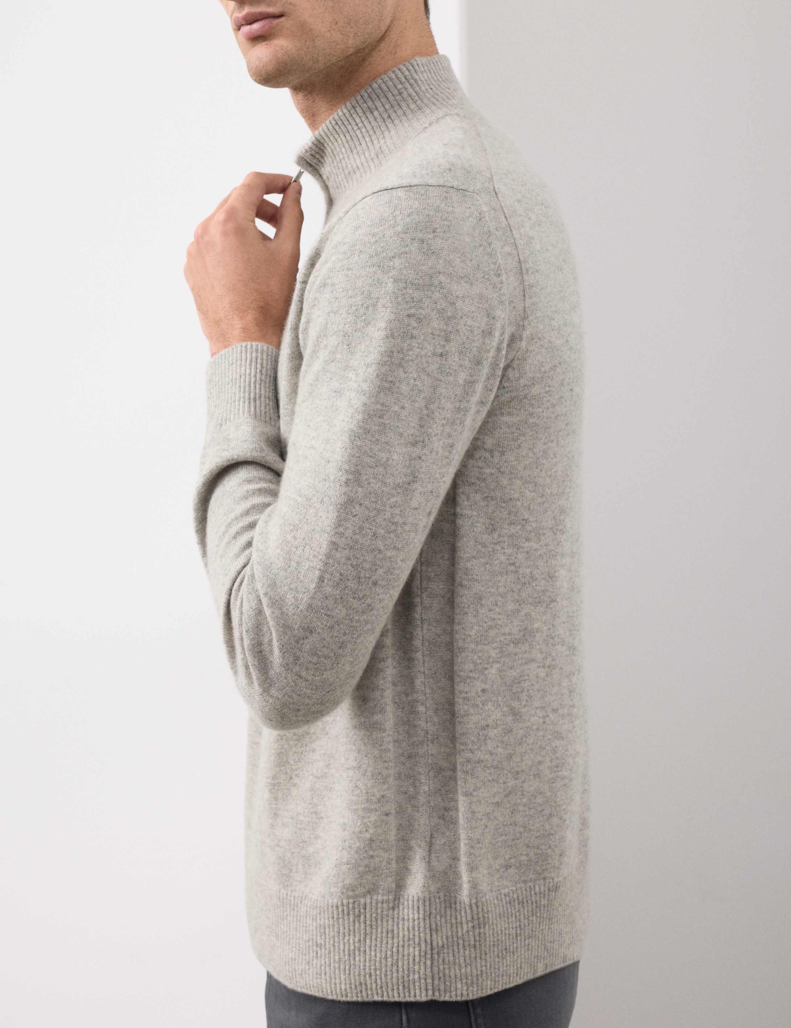 Pure Cashmere Half Zip Jumper 7 of 7