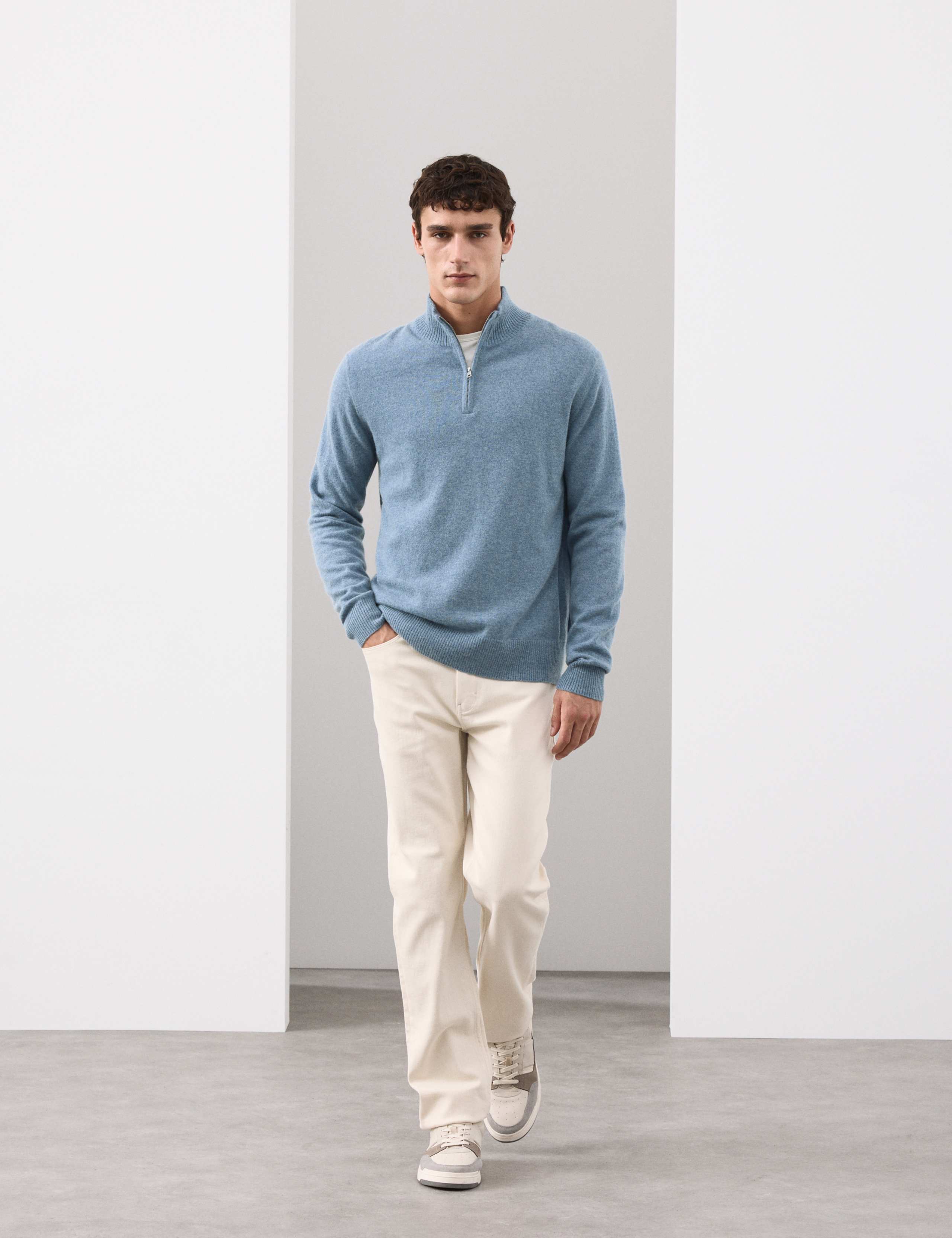 Pure Cashmere Half Zip Jumper 3 of 7