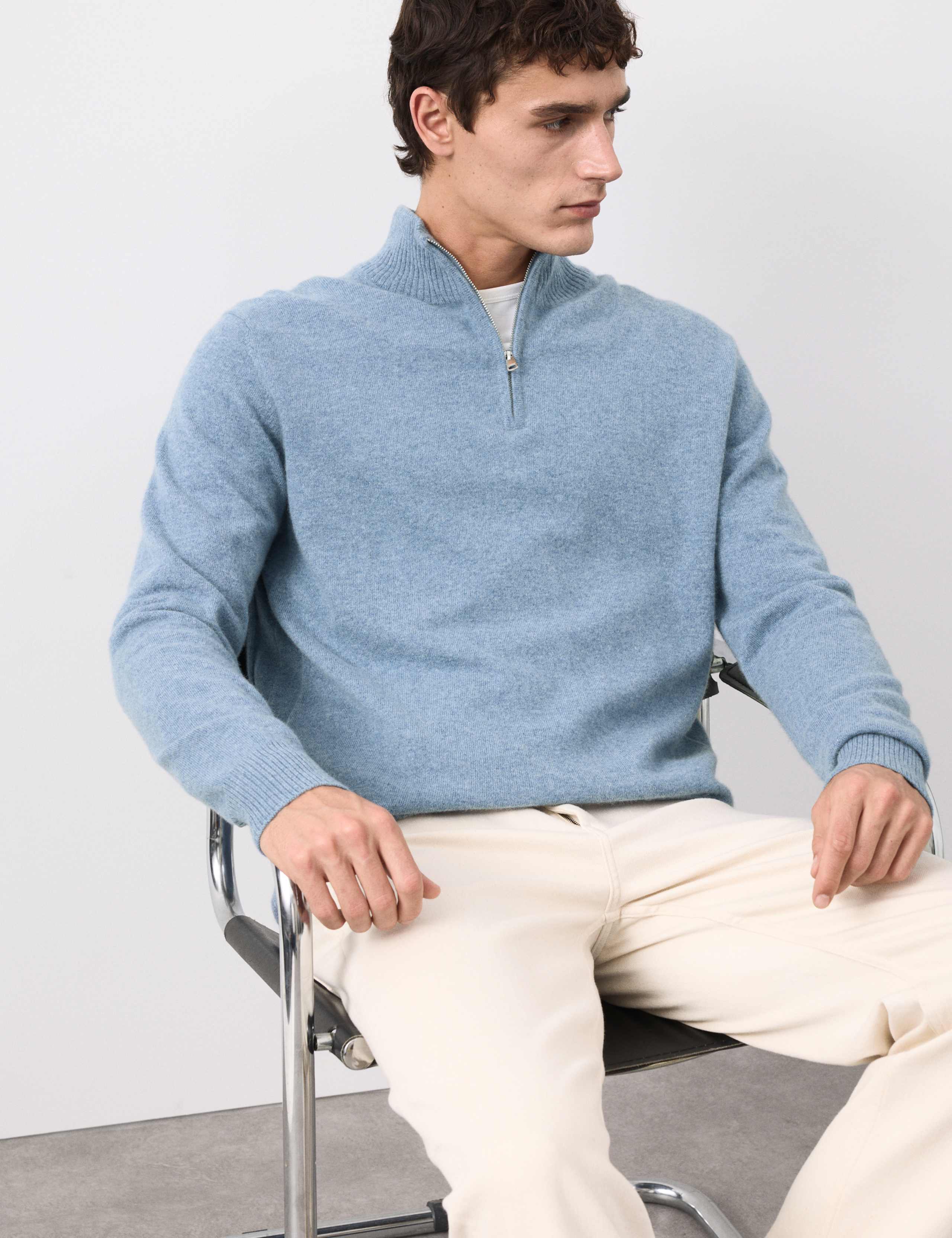 Pure Cashmere Half Zip Jumper 4 of 7