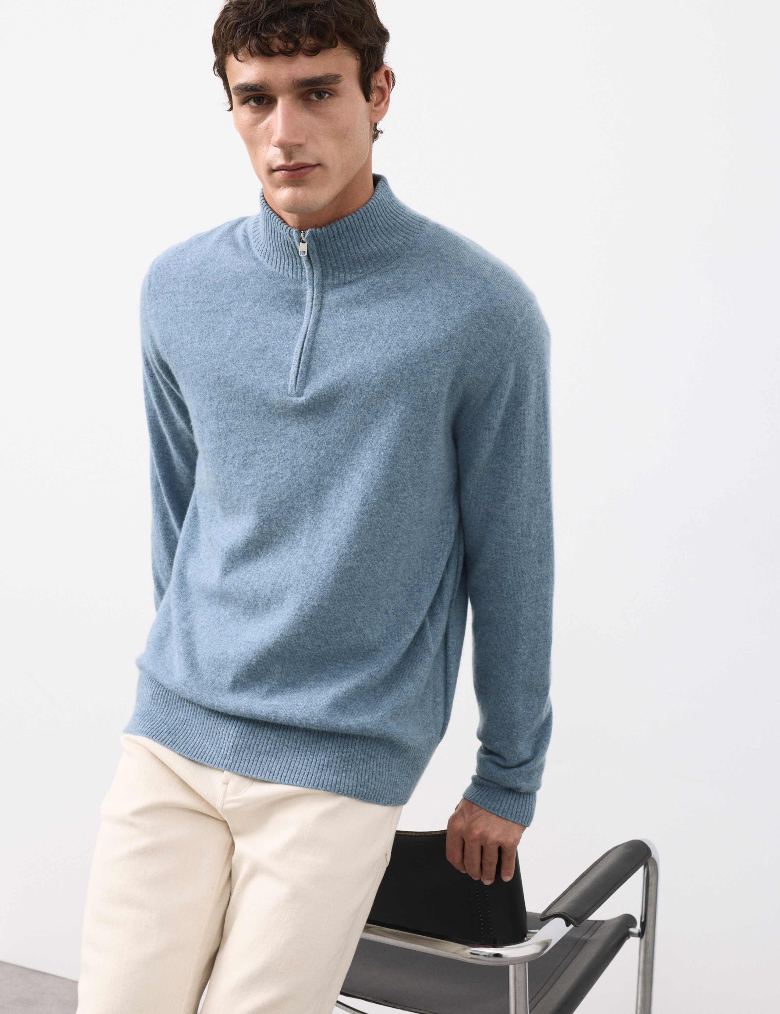 Pure Cashmere Half Zip Jumper 6 of 7