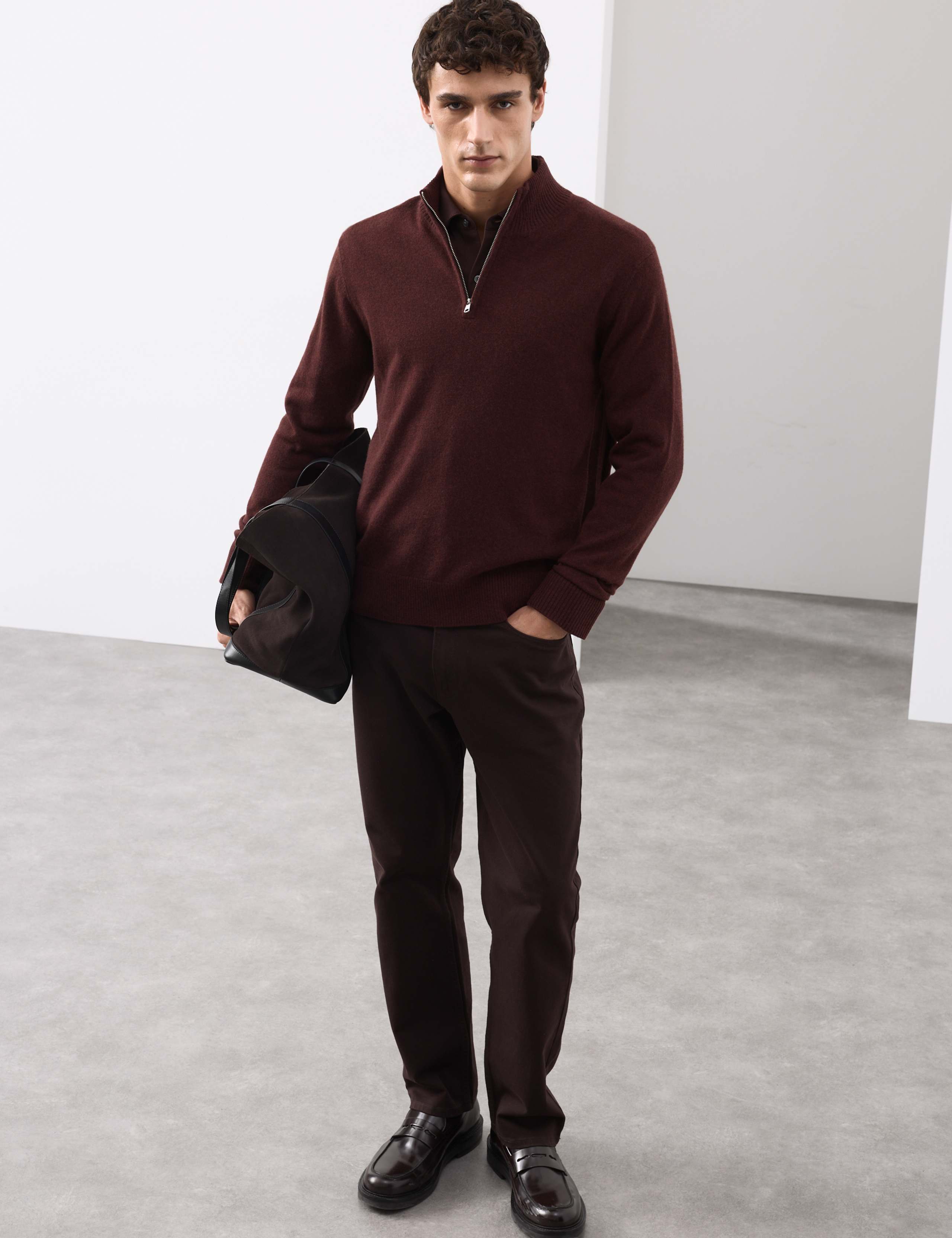 Pure Cashmere Half Zip Jumper 3 of 6