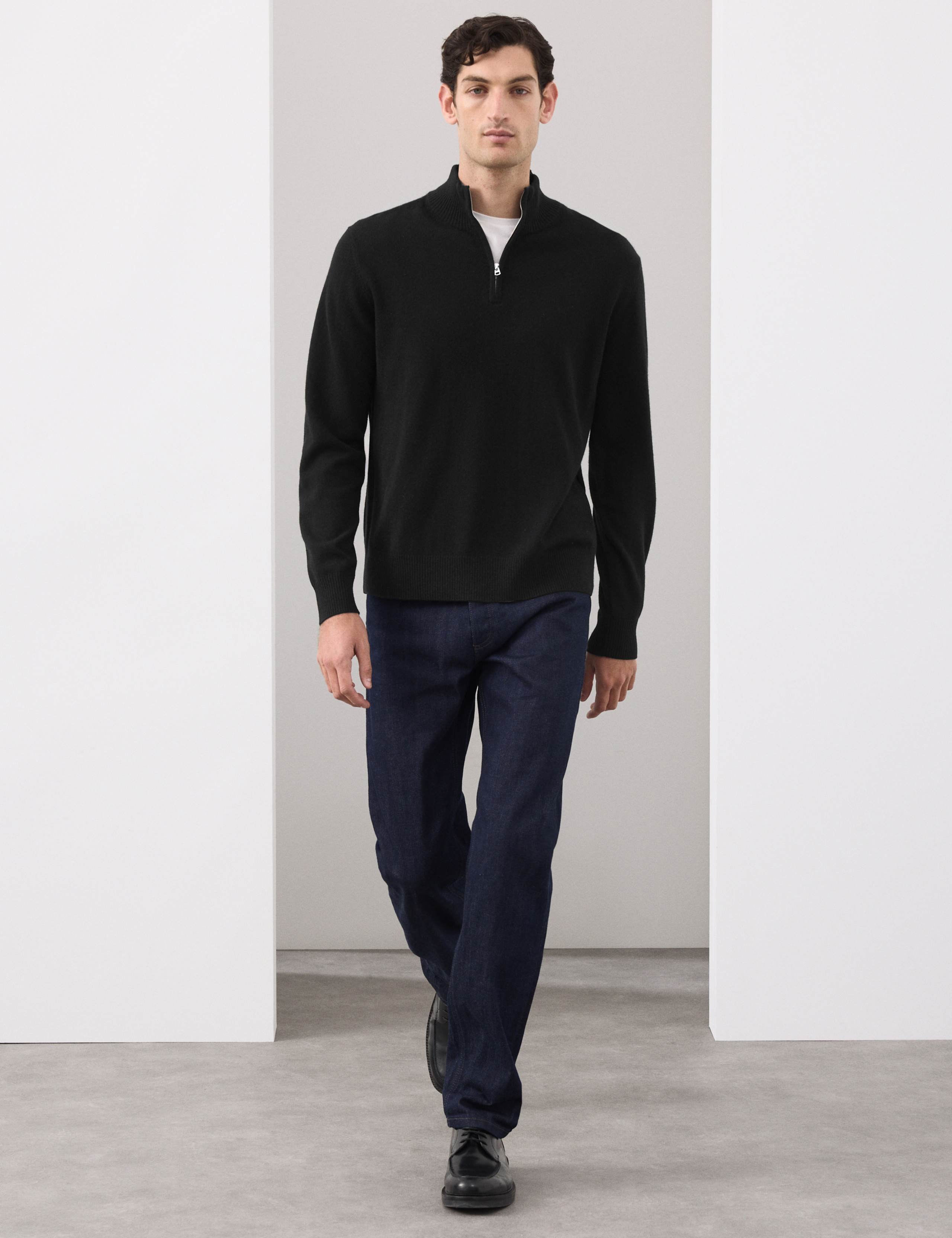 Pure Cashmere Half Zip Jumper 3 of 7