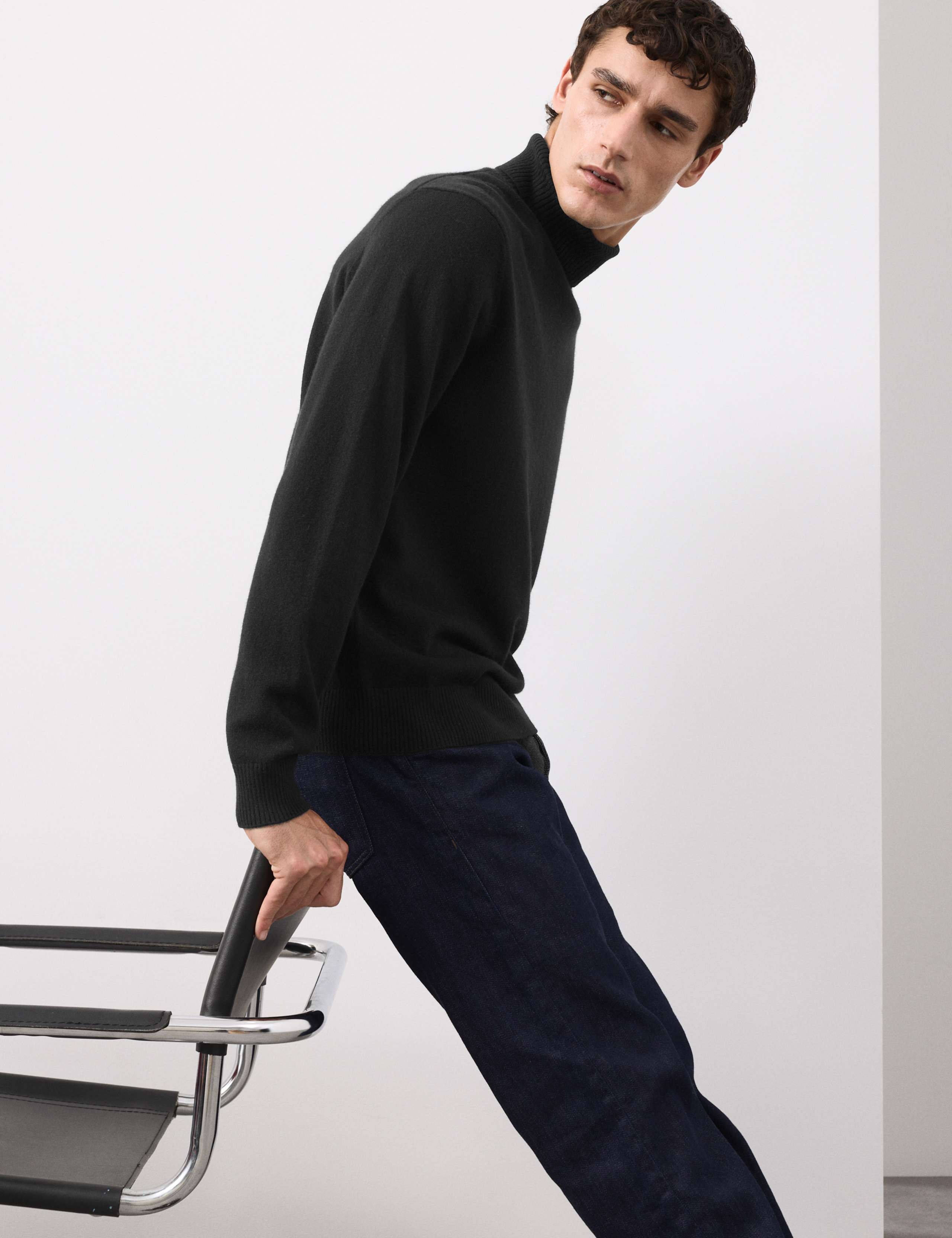 Pure Cashmere Roll Neck Jumper 5 of 7