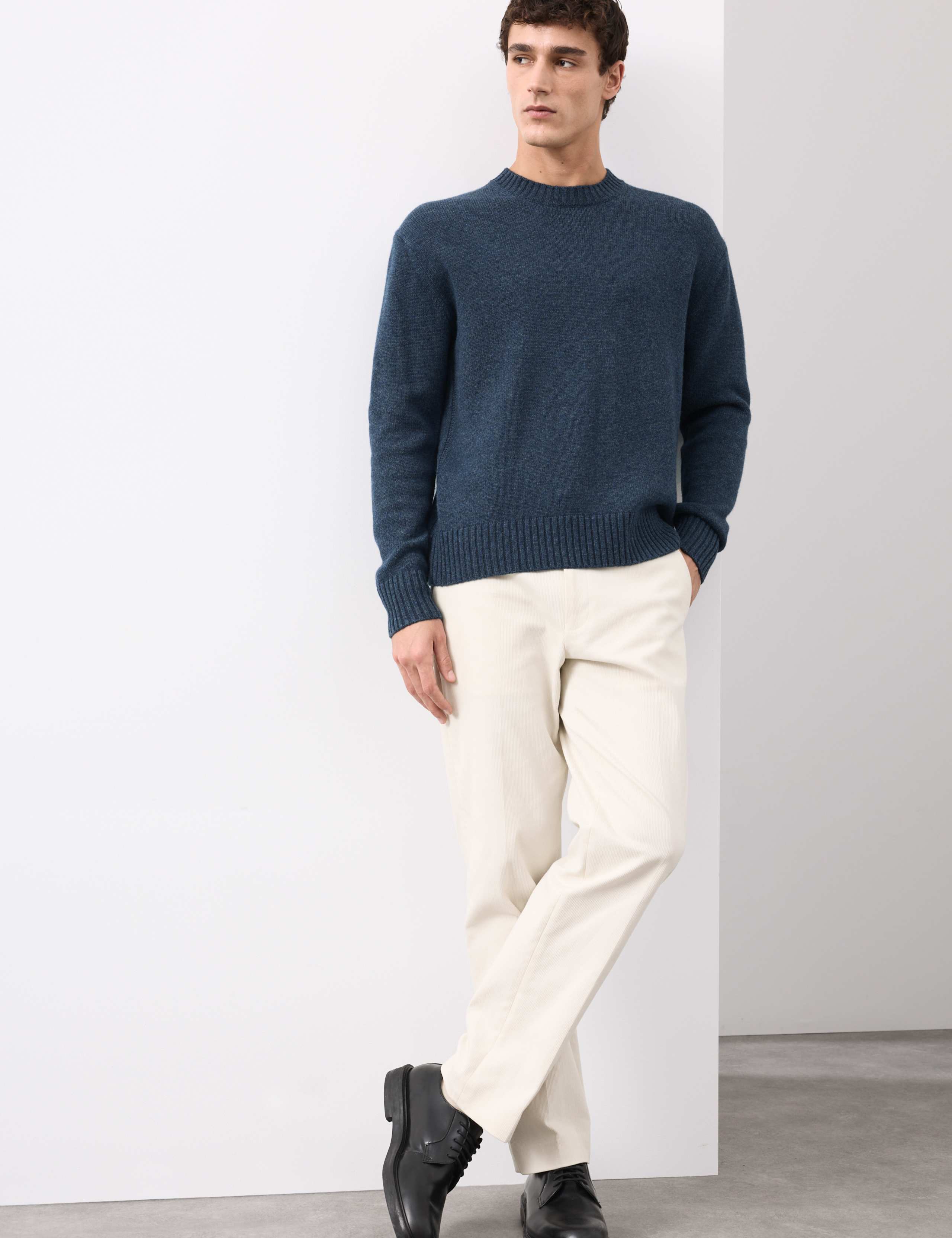 Cashmere and Wool Blend Crew Neck Jumper 1 of 6