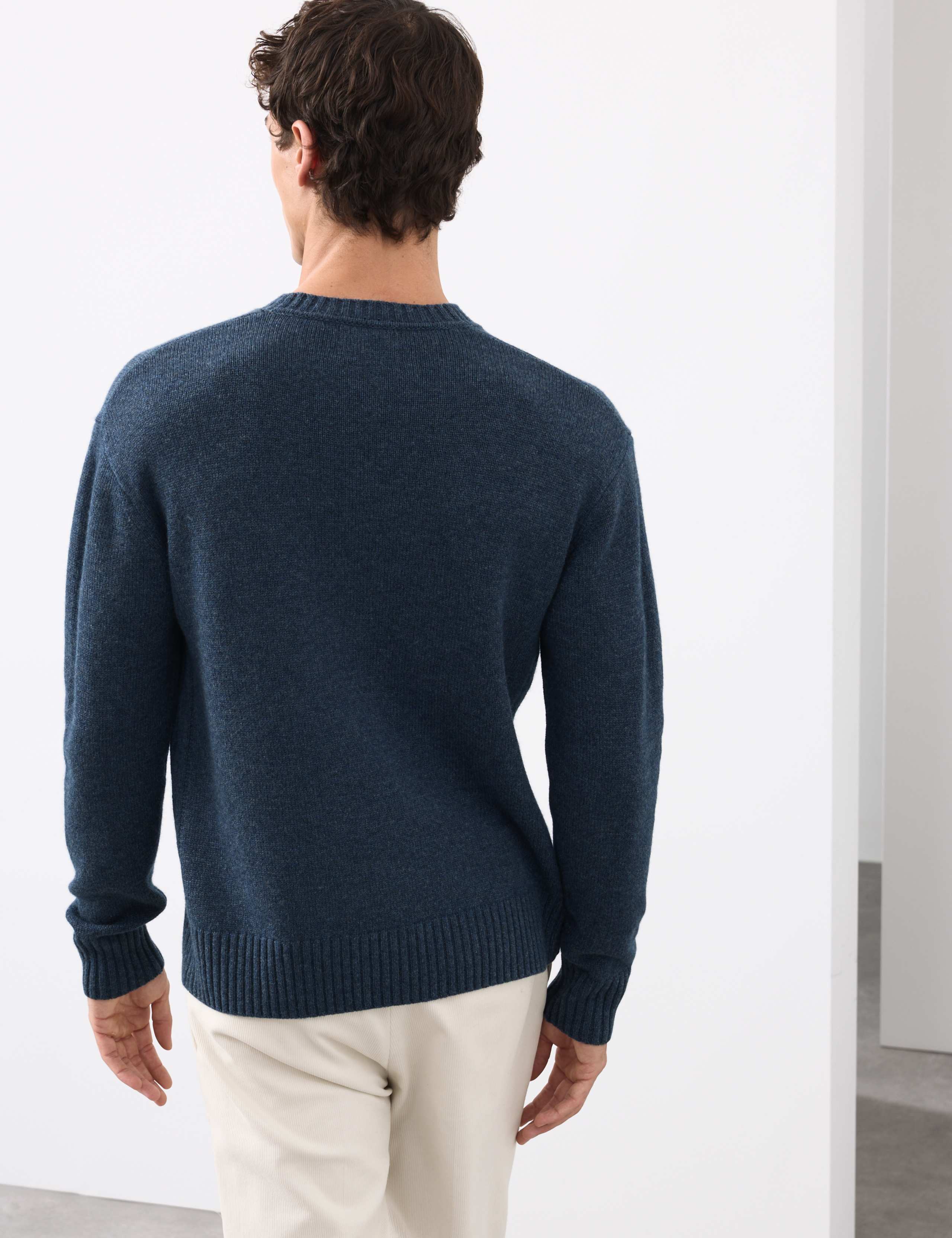 Cashmere and Wool Blend Crew Neck Jumper 4 of 6
