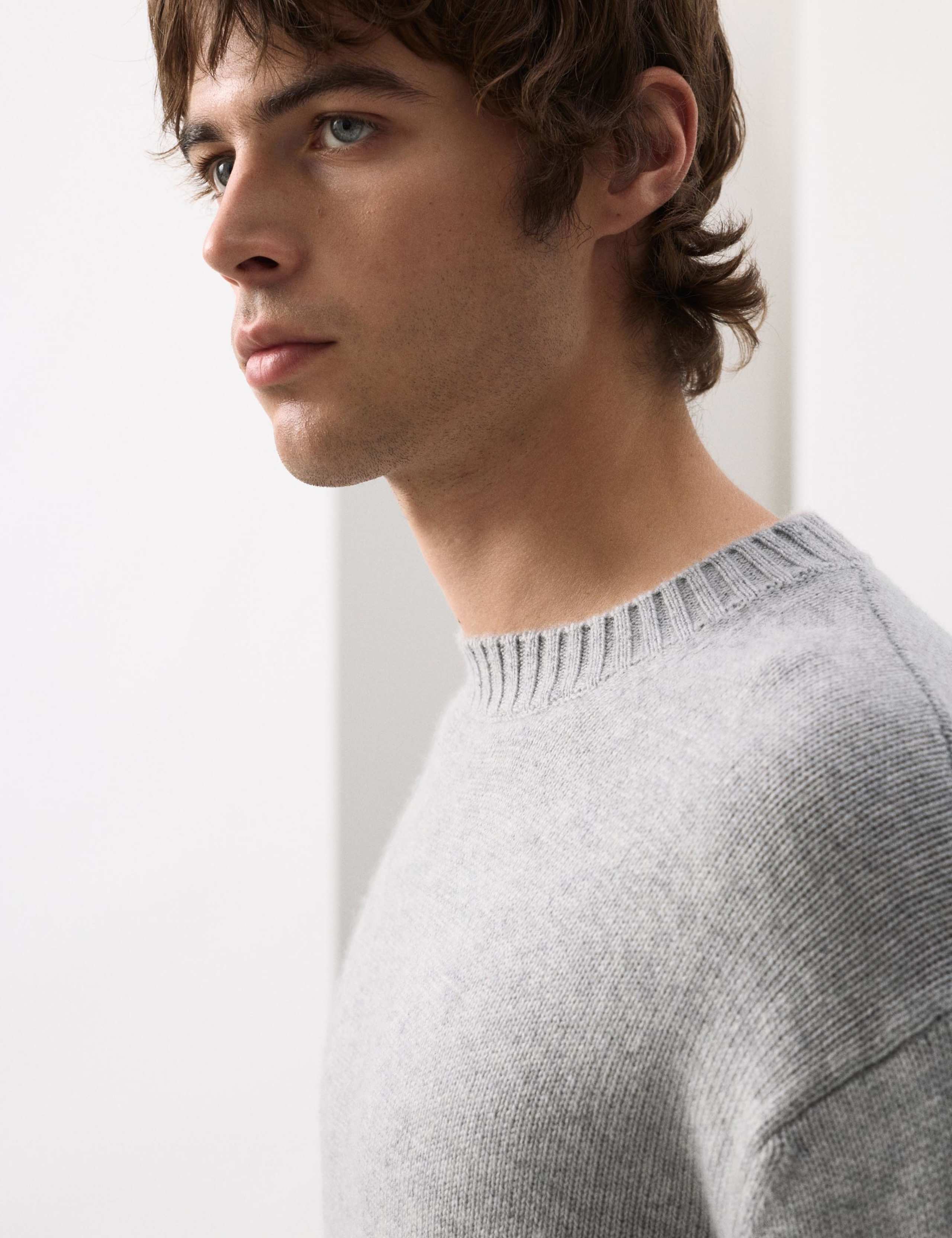 Cashmere and Wool Blend Crew Neck Jumper 3 of 6