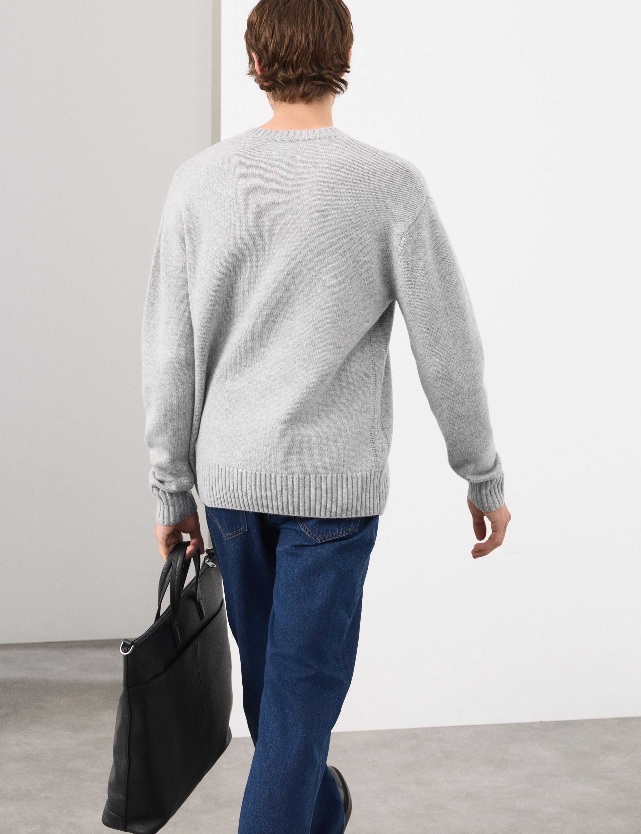 Cashmere and Wool Blend Crew Neck Jumper 4 of 6