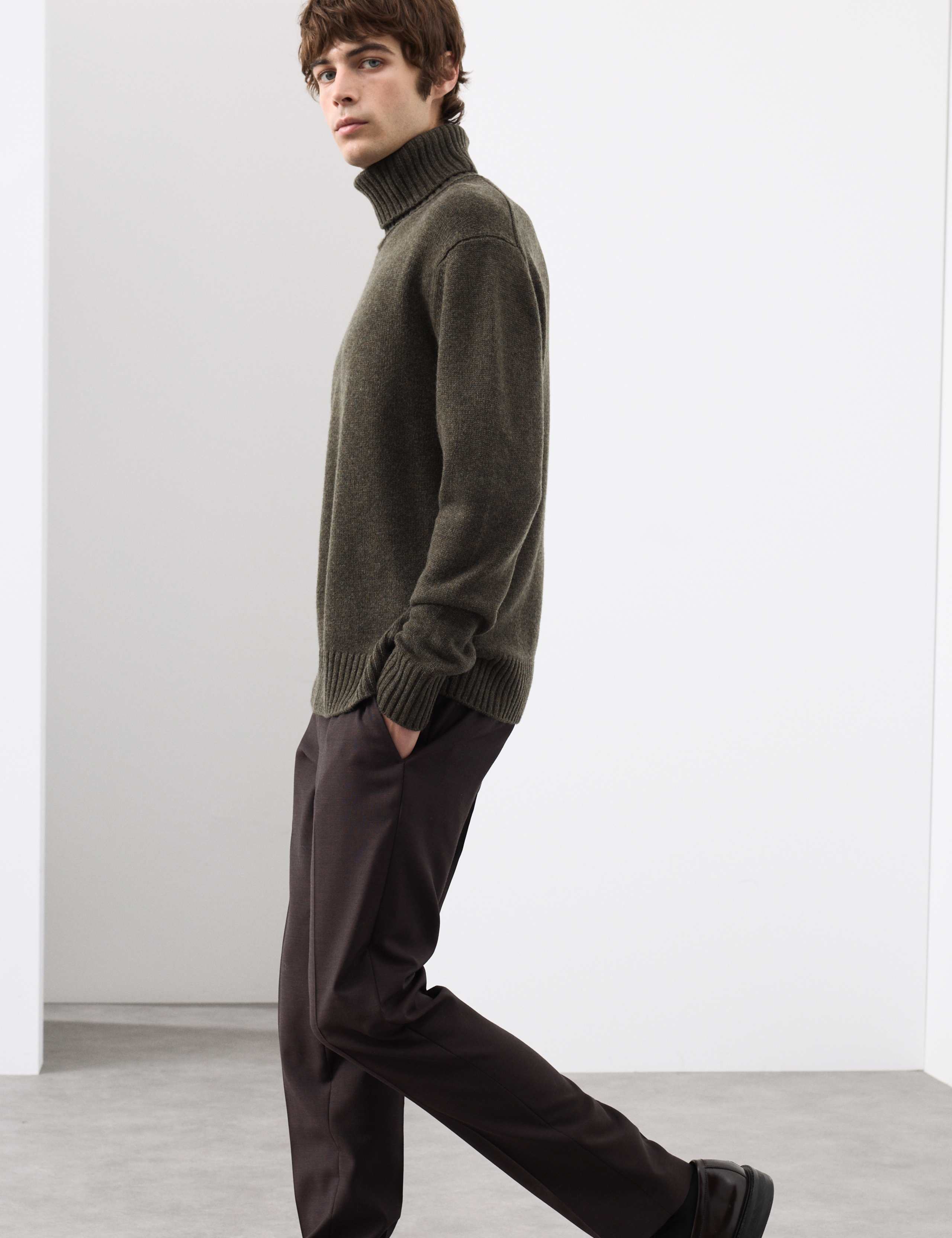 Wool and Cashmere Blend Roll Neck Jumper 1 of 7