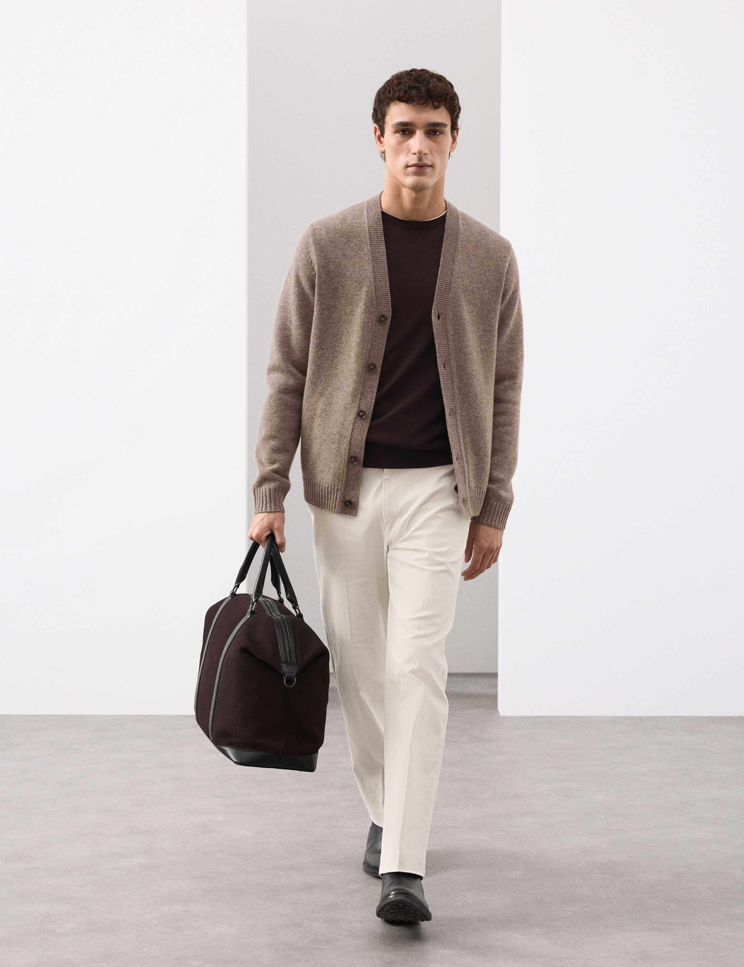 Cashmere Wool Blend Heavy Knit Cardigan 3 of 6