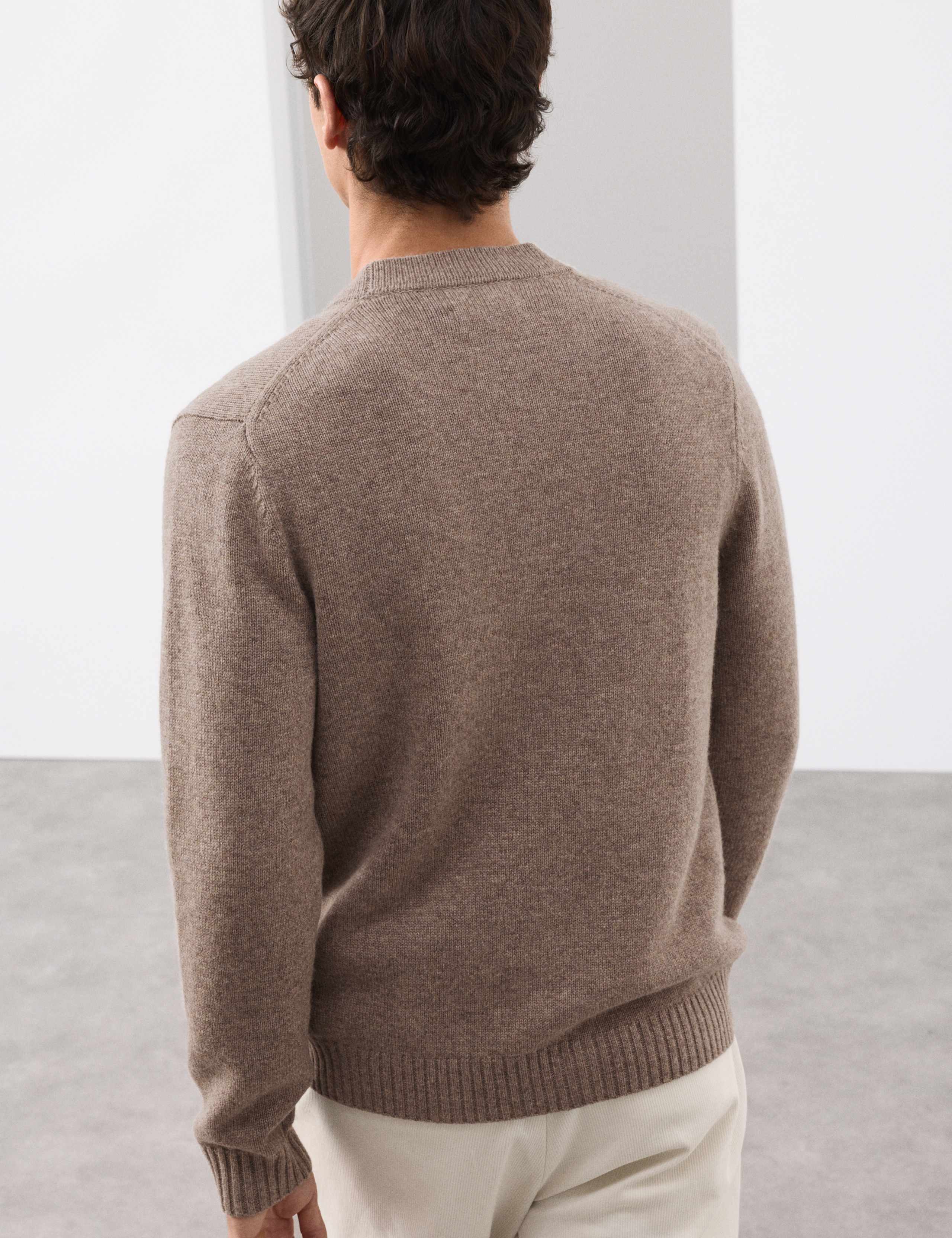 Cashmere Wool Blend Heavy Knit Cardigan 4 of 6