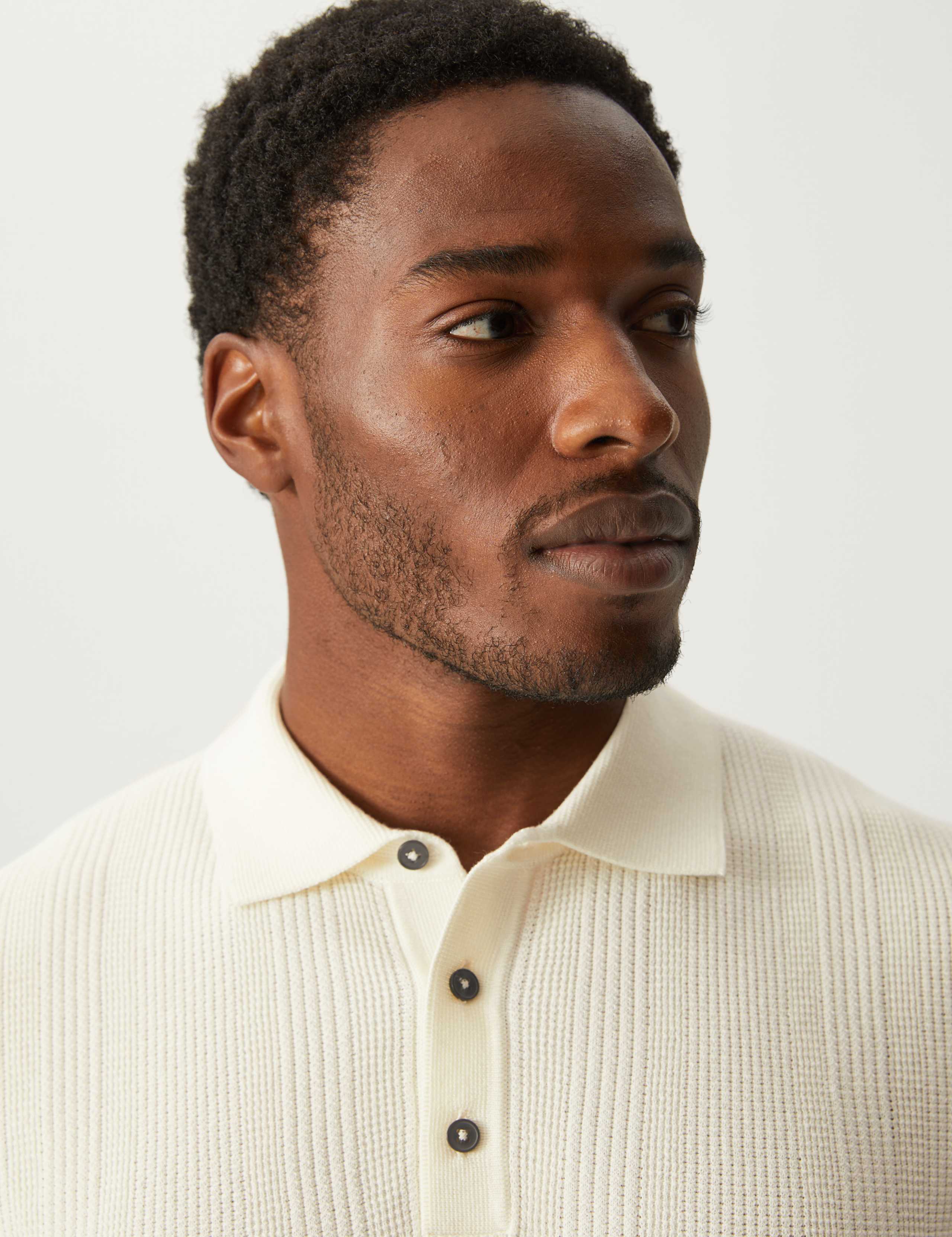 Cotton Rich Textured Knitted Polo Shirt 3 of 4