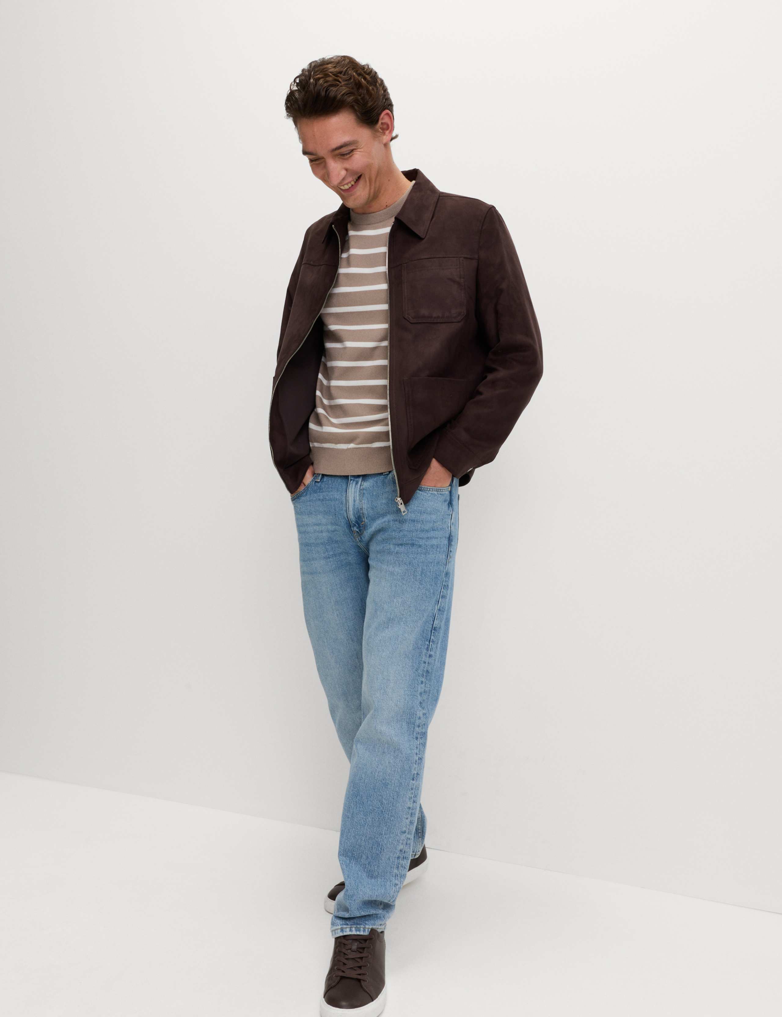 Cotton Rich Striped Knitted T-Shirt 3 of 5