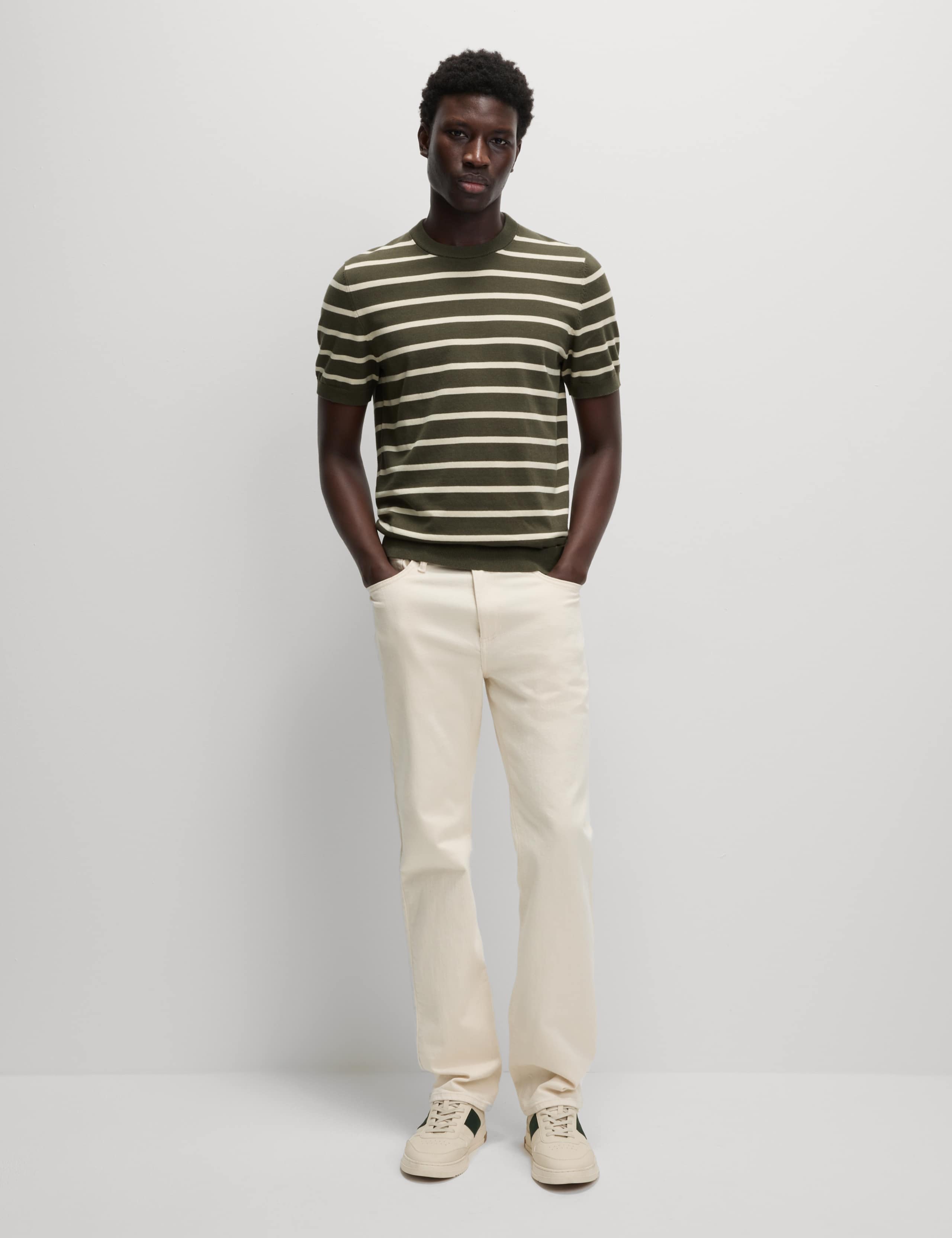 Cotton Rich Striped Knitted T-Shirt 4 of 6