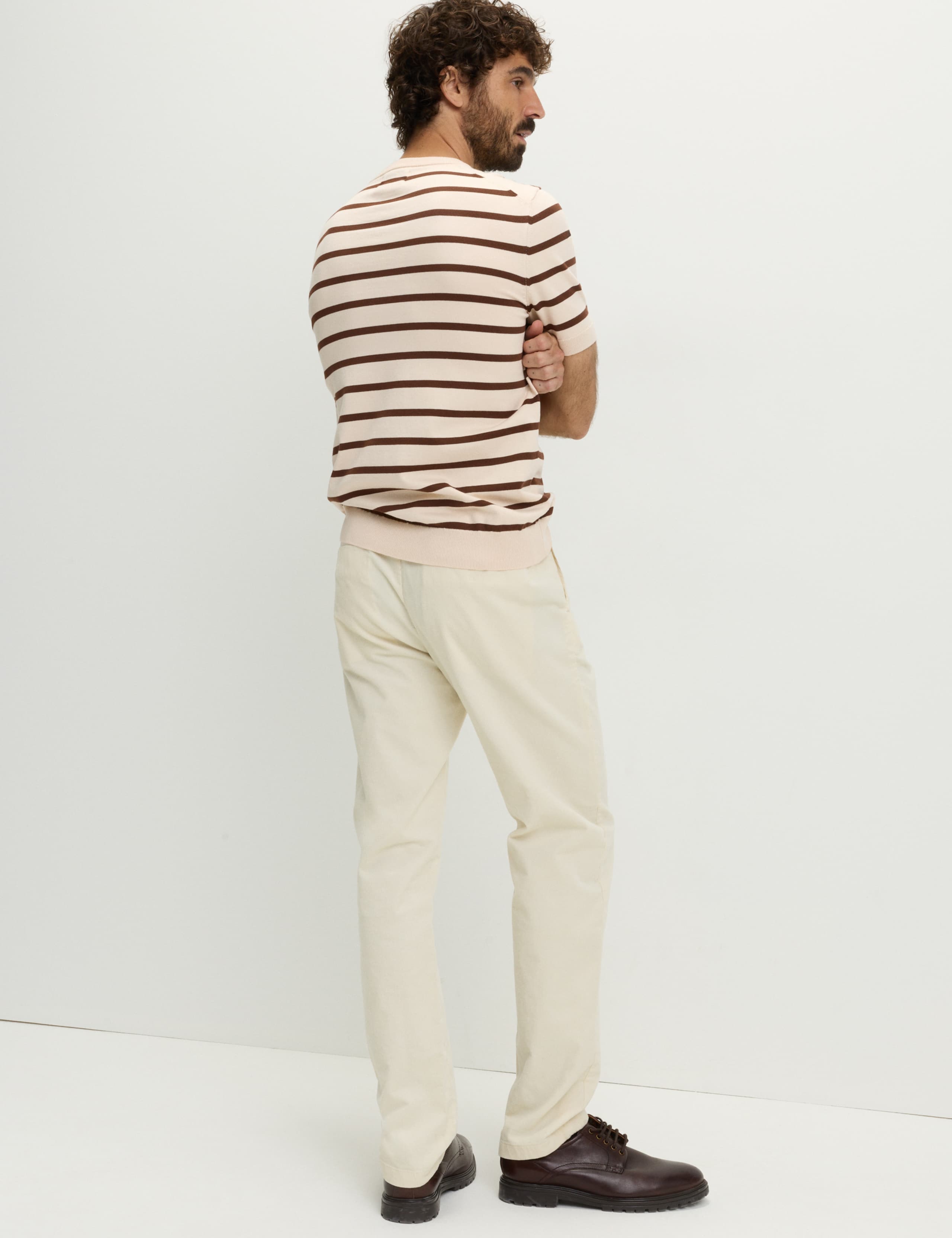 Cotton Rich Striped Knitted T-Shirt 5 of 5