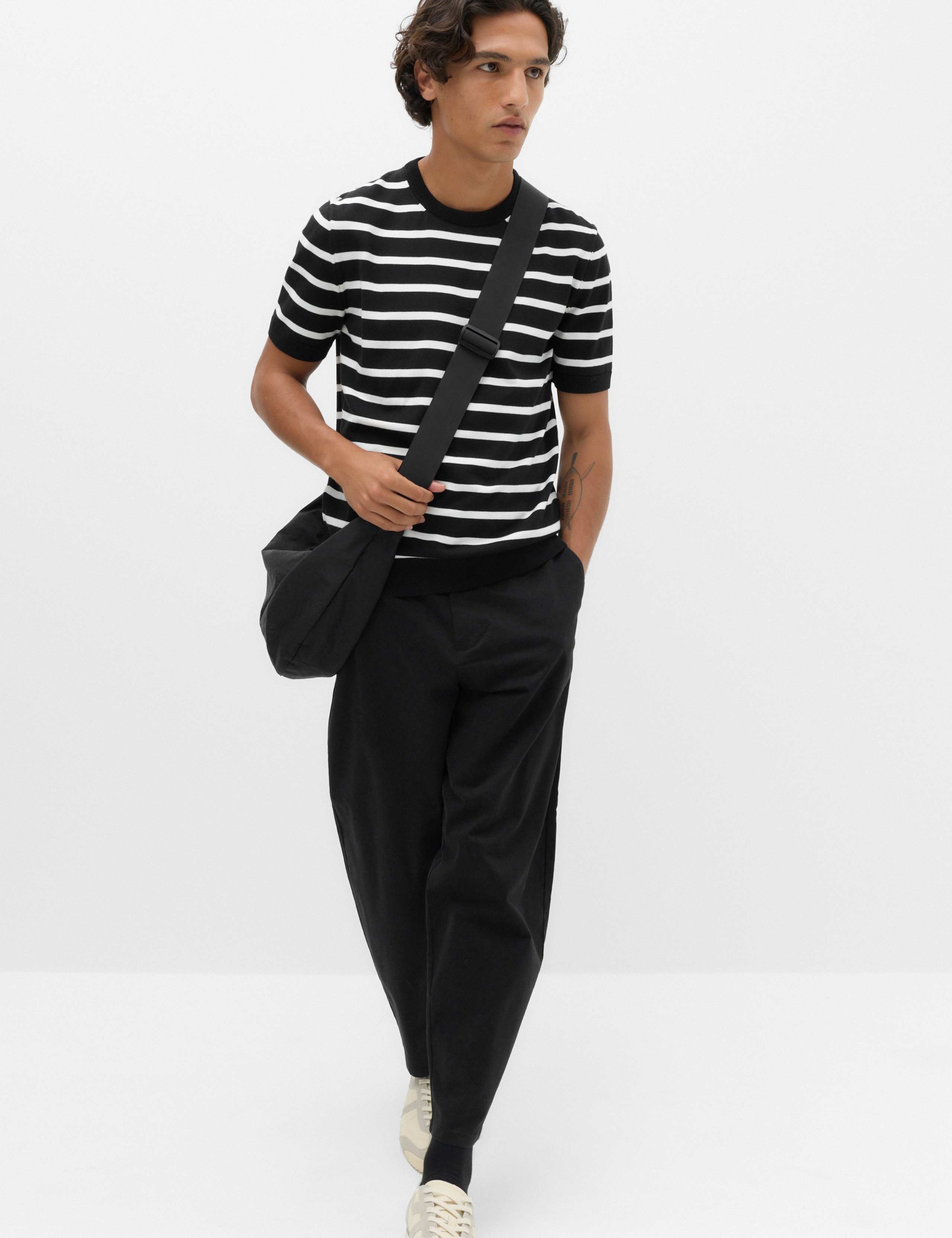 Cotton Rich Striped Knitted T-Shirt 5 of 5