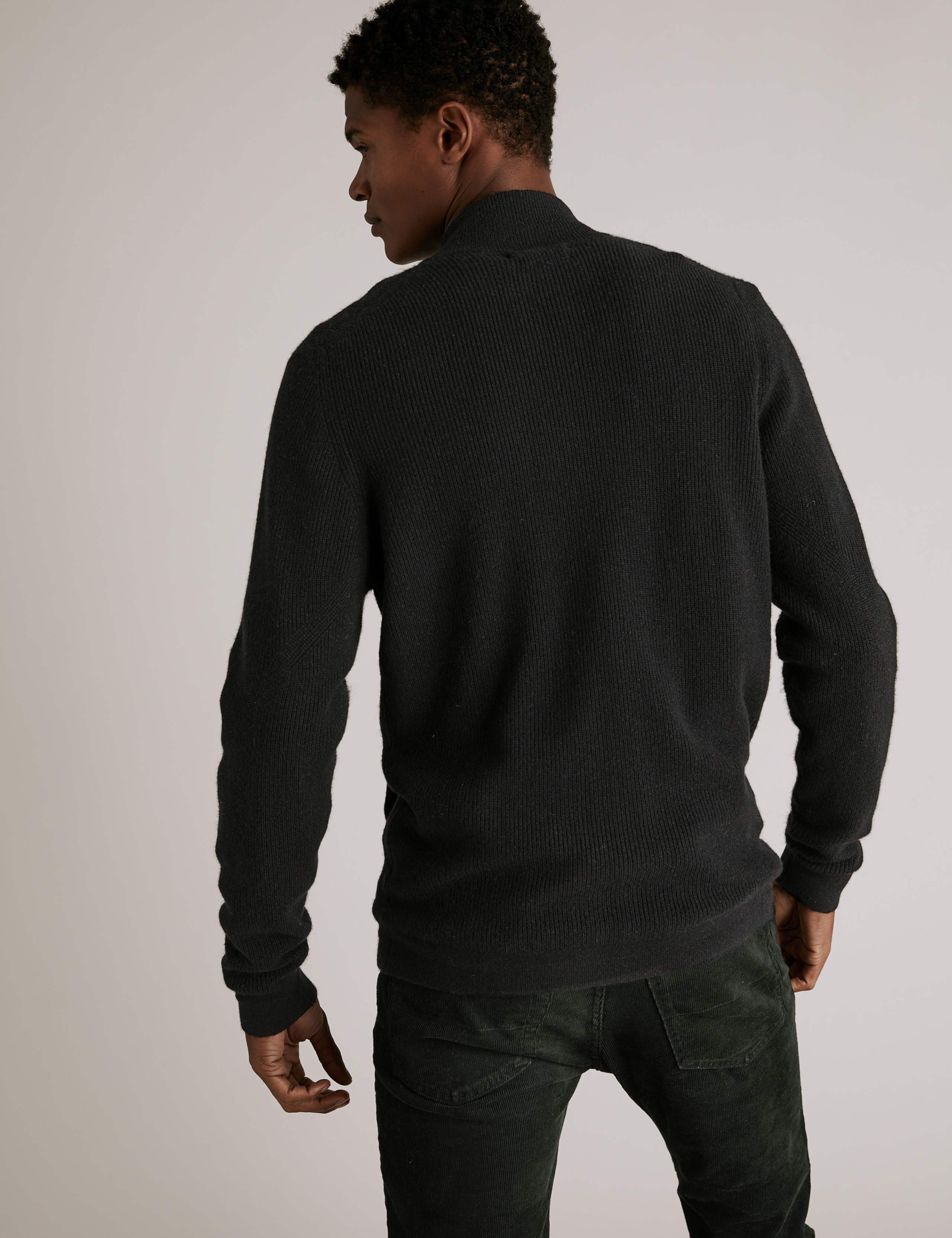 Pure Cashmere Textured Zip Up Cardigan 4 of 6