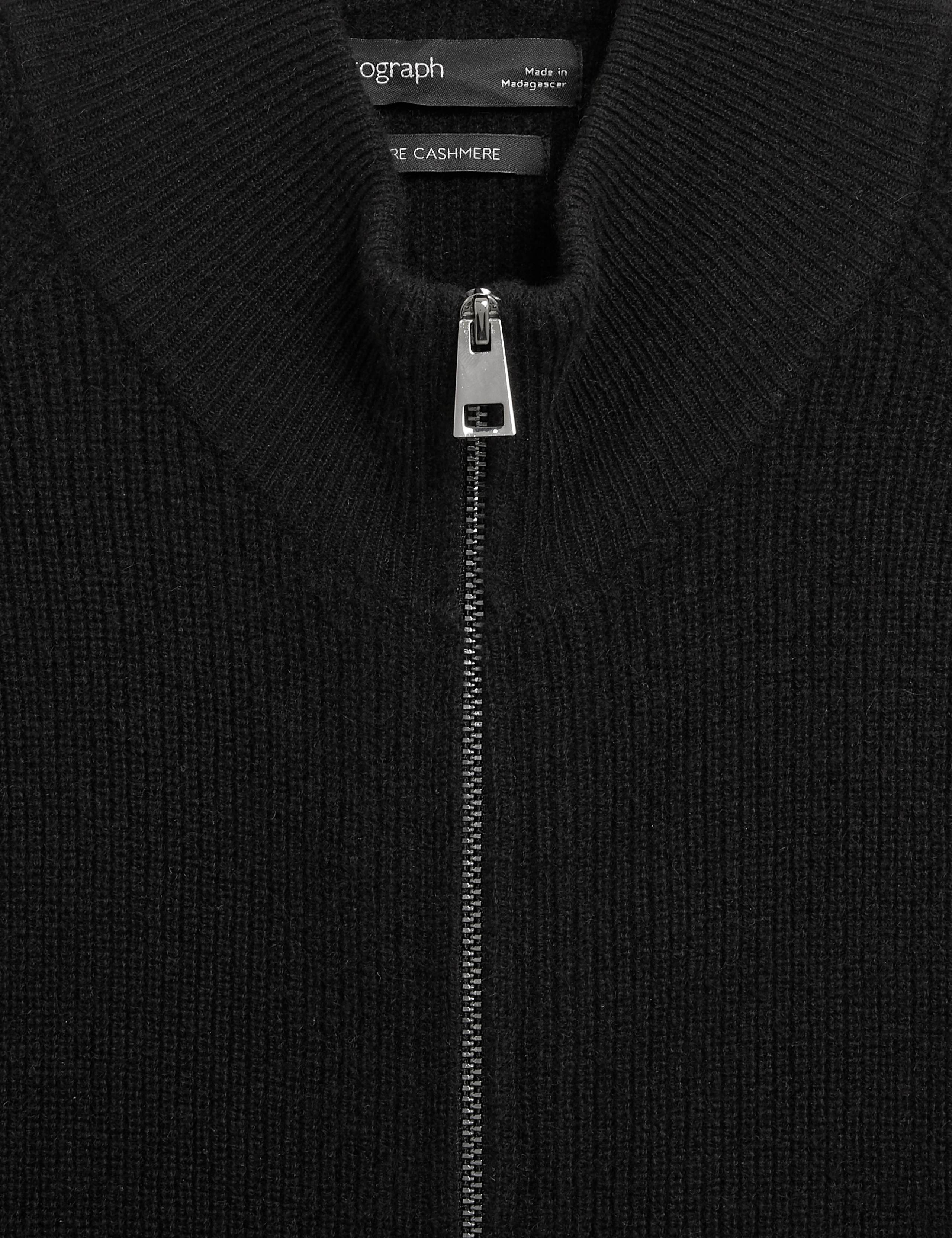Pure Cashmere Textured Zip Up Cardigan 6 of 6