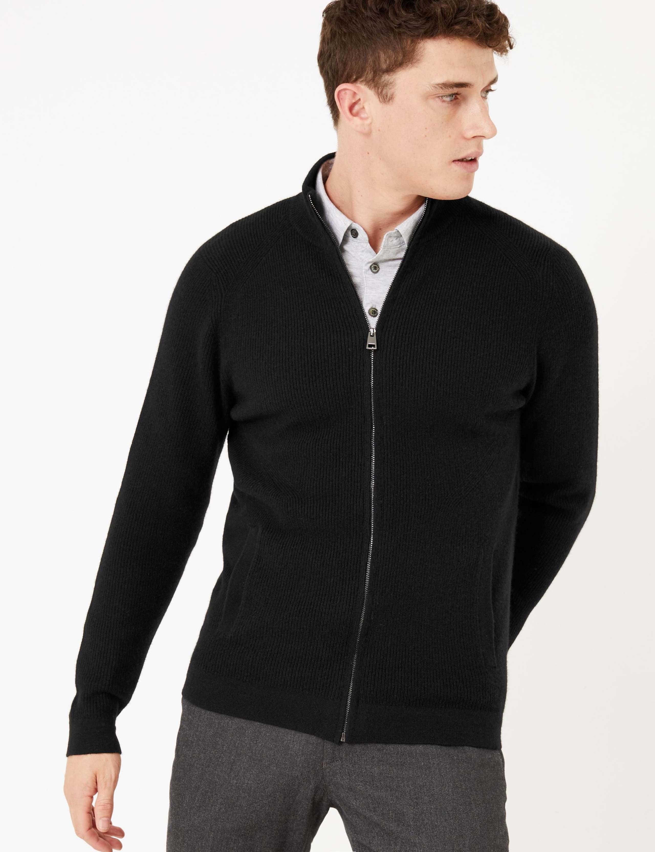 Pure Cashmere Zip Up Cardigan 1 of 4