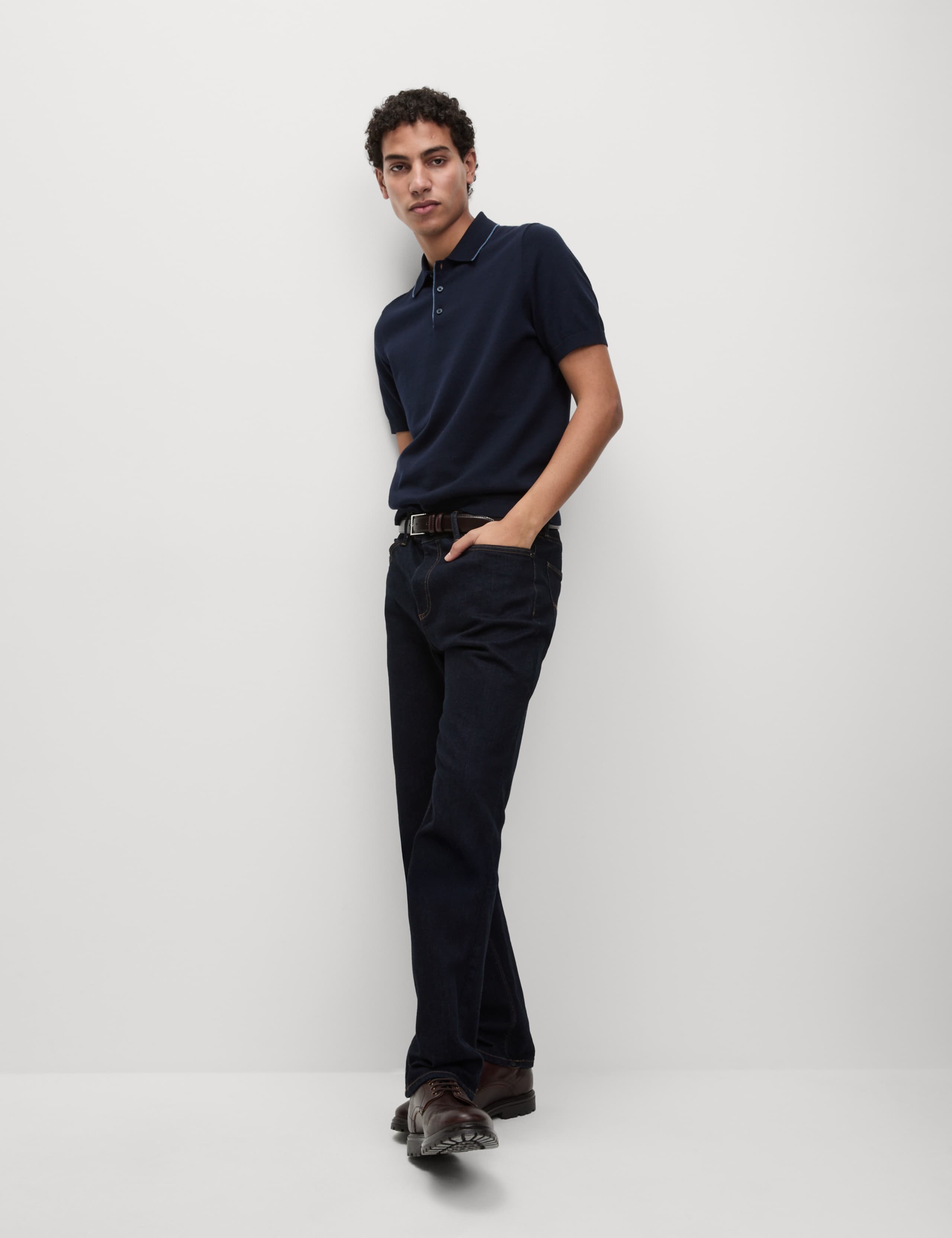 Cotton Rich Knitted Polo Shirt 4 of 5