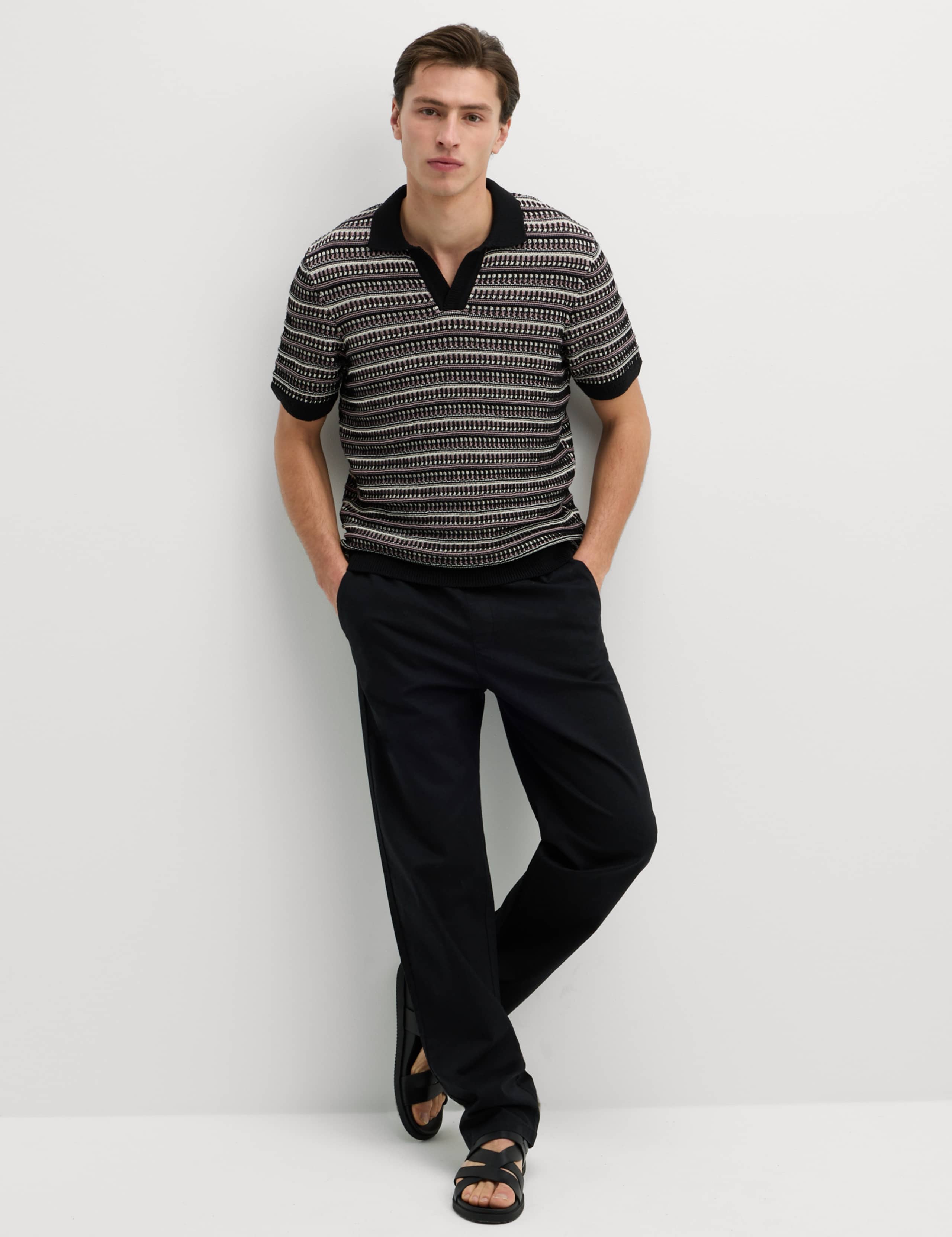 Cotton Blend Knitted Polo Shirt 5 of 6