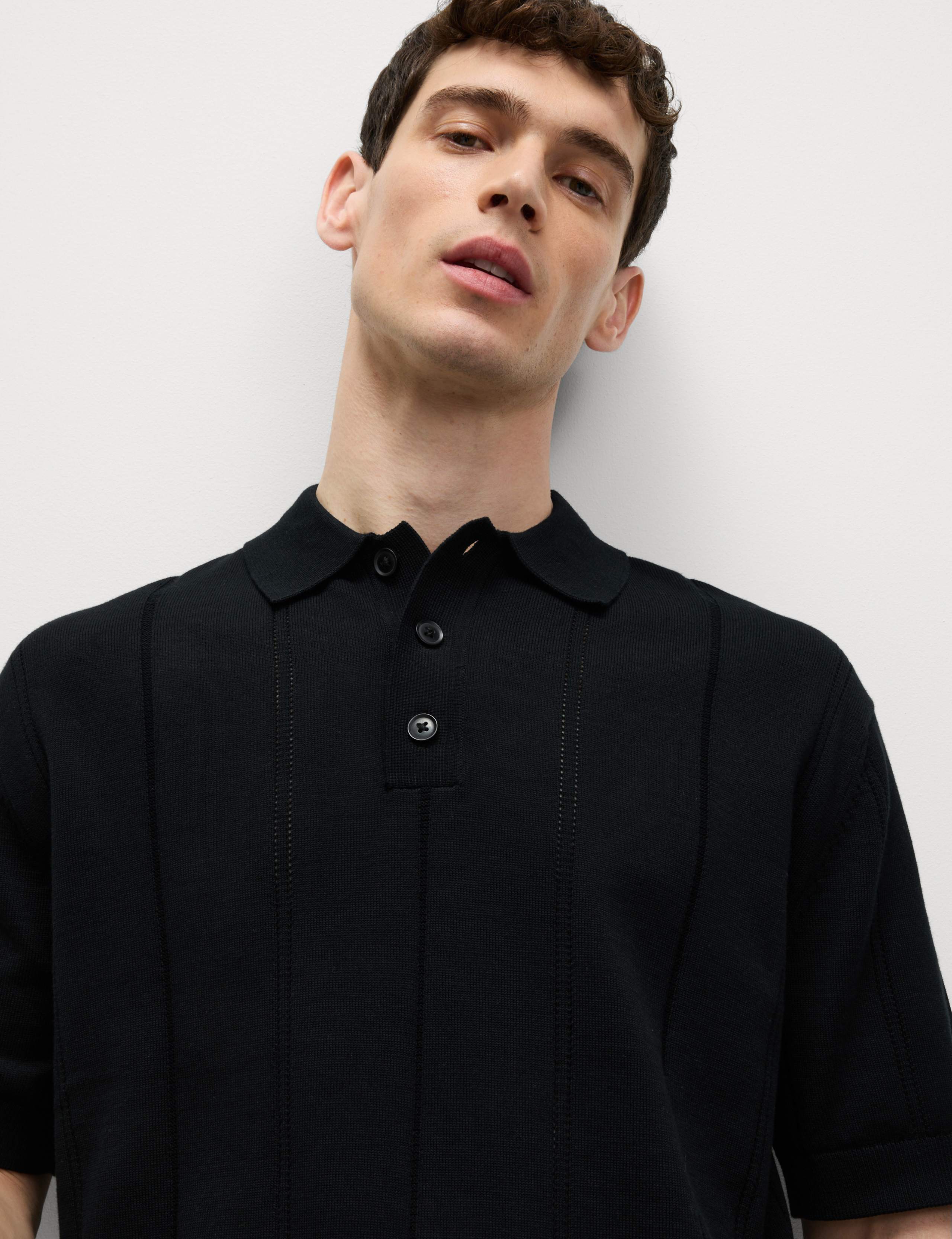 Pure Cotton Relaxed Fit Stich Polo 5 of 6