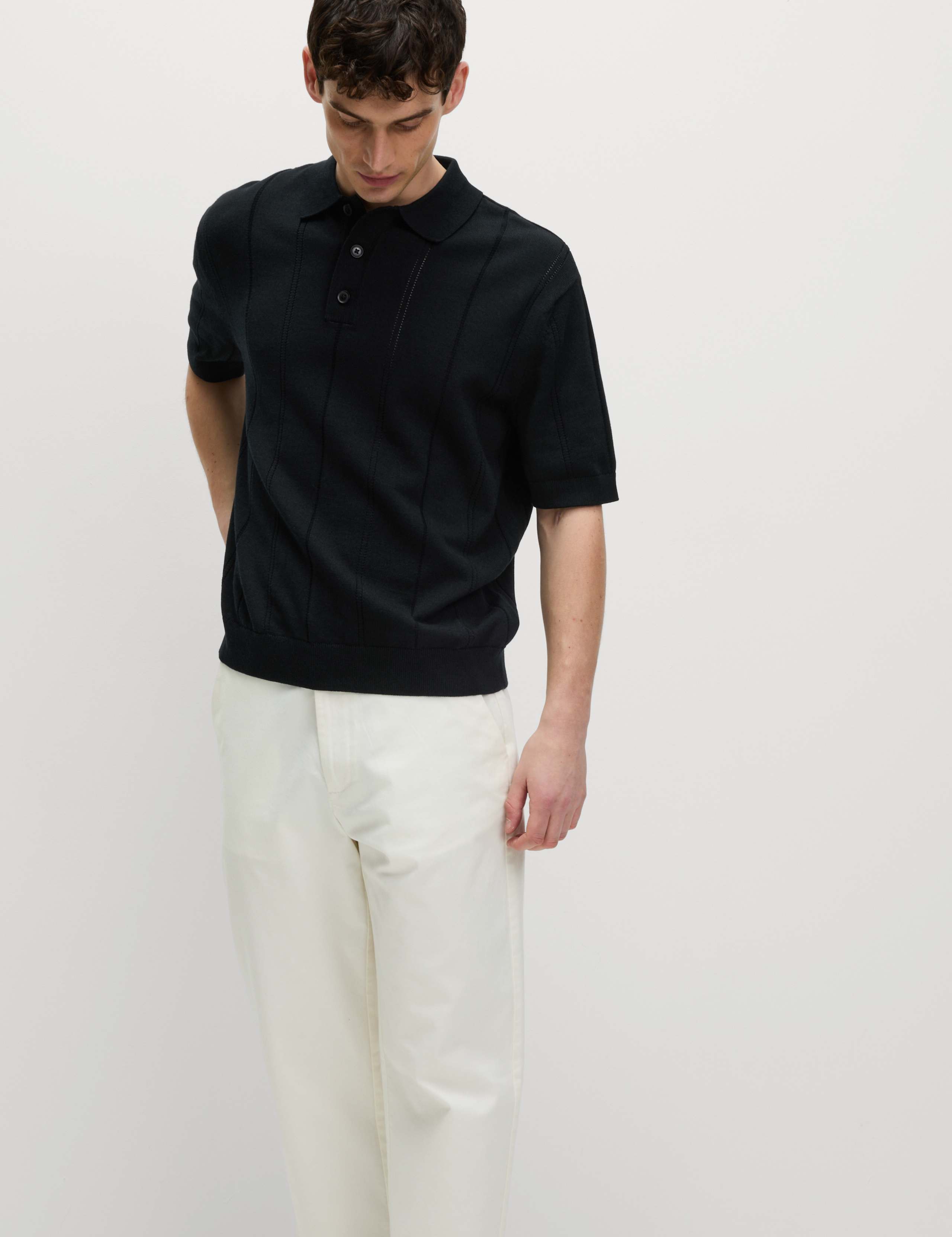 Pure Cotton Relaxed Fit Stich Polo 6 of 6