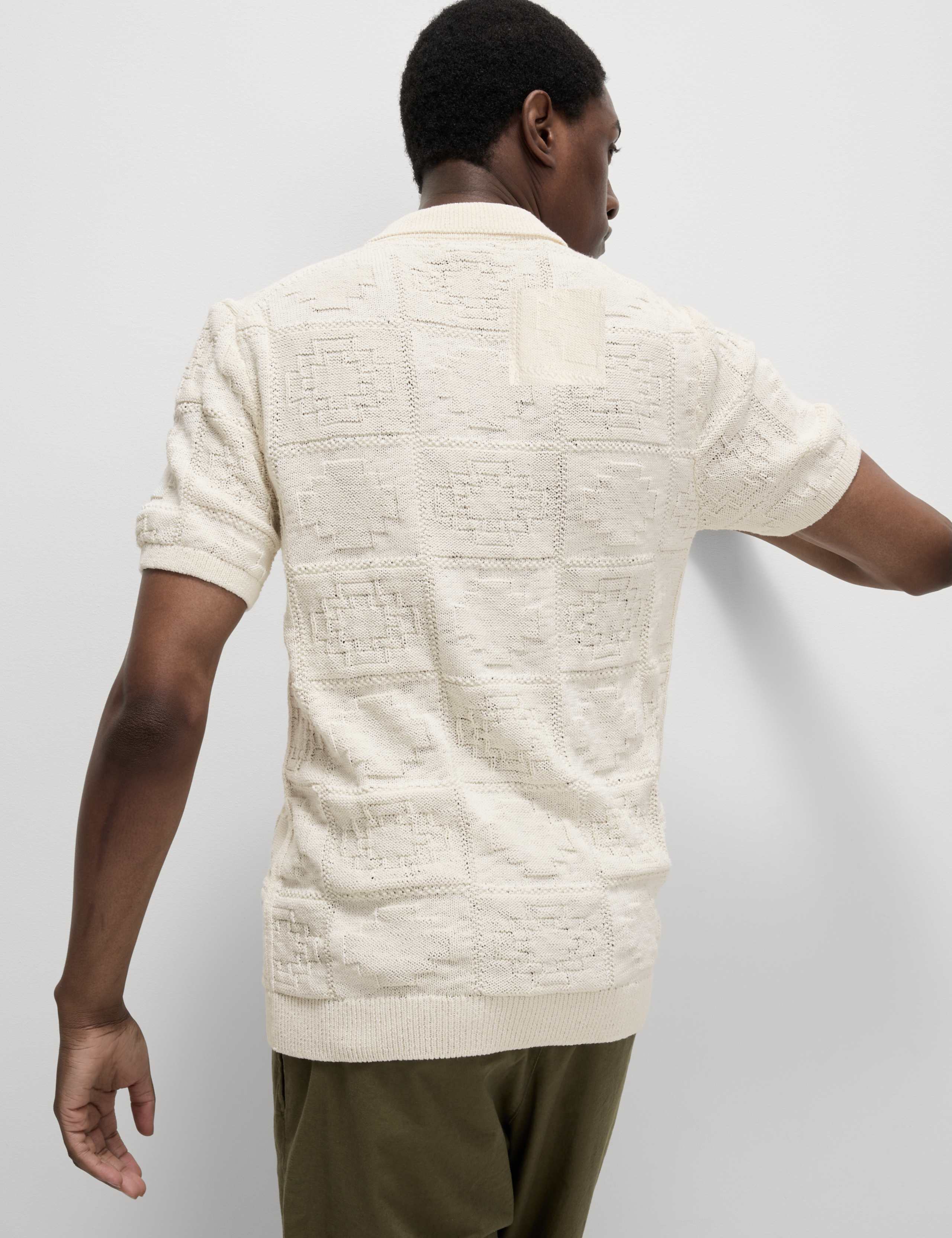 Cotton Blend Knitted Polo Shirt 5 of 8