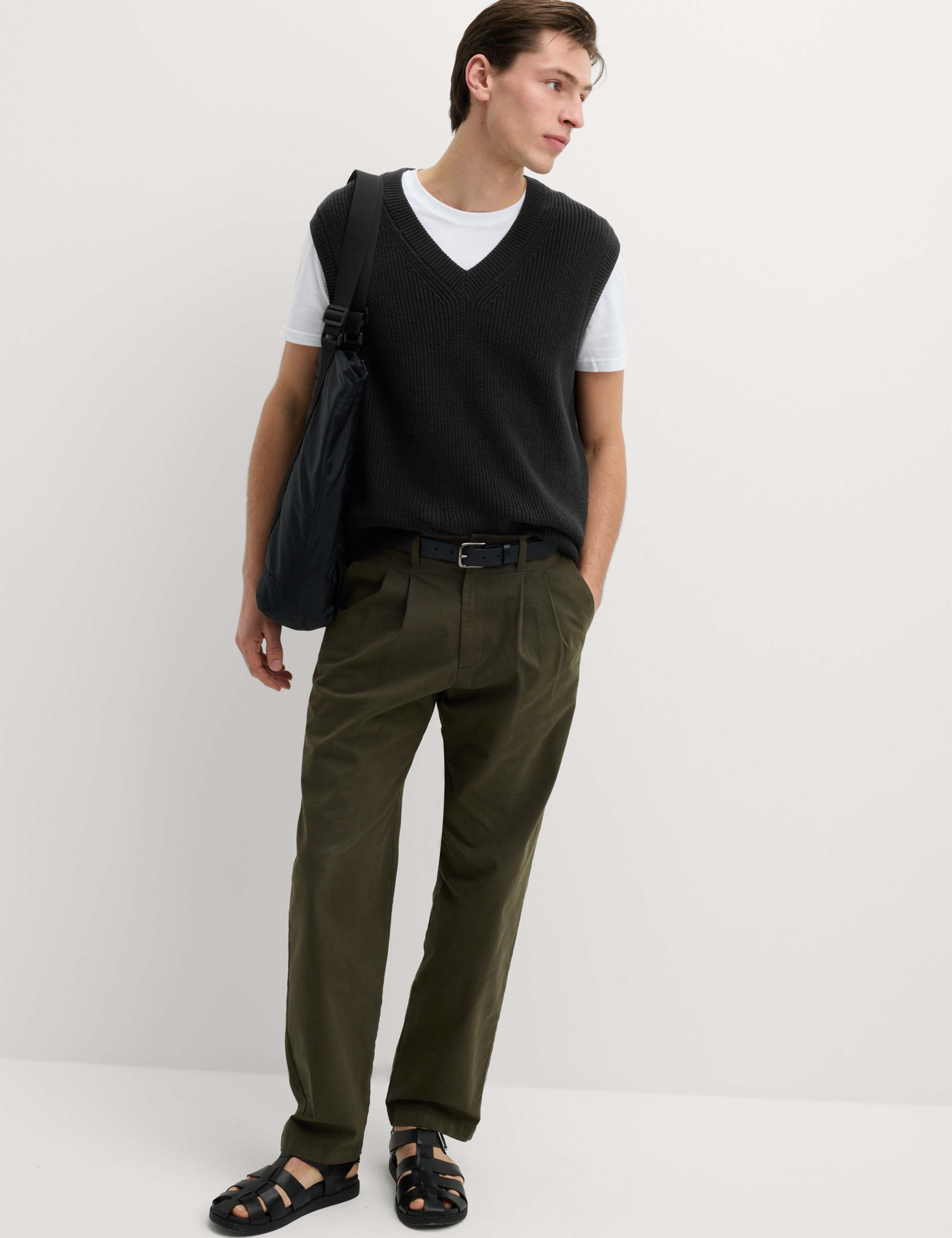 Pure Cotton Ribbed Knitted Vest 5 of 6