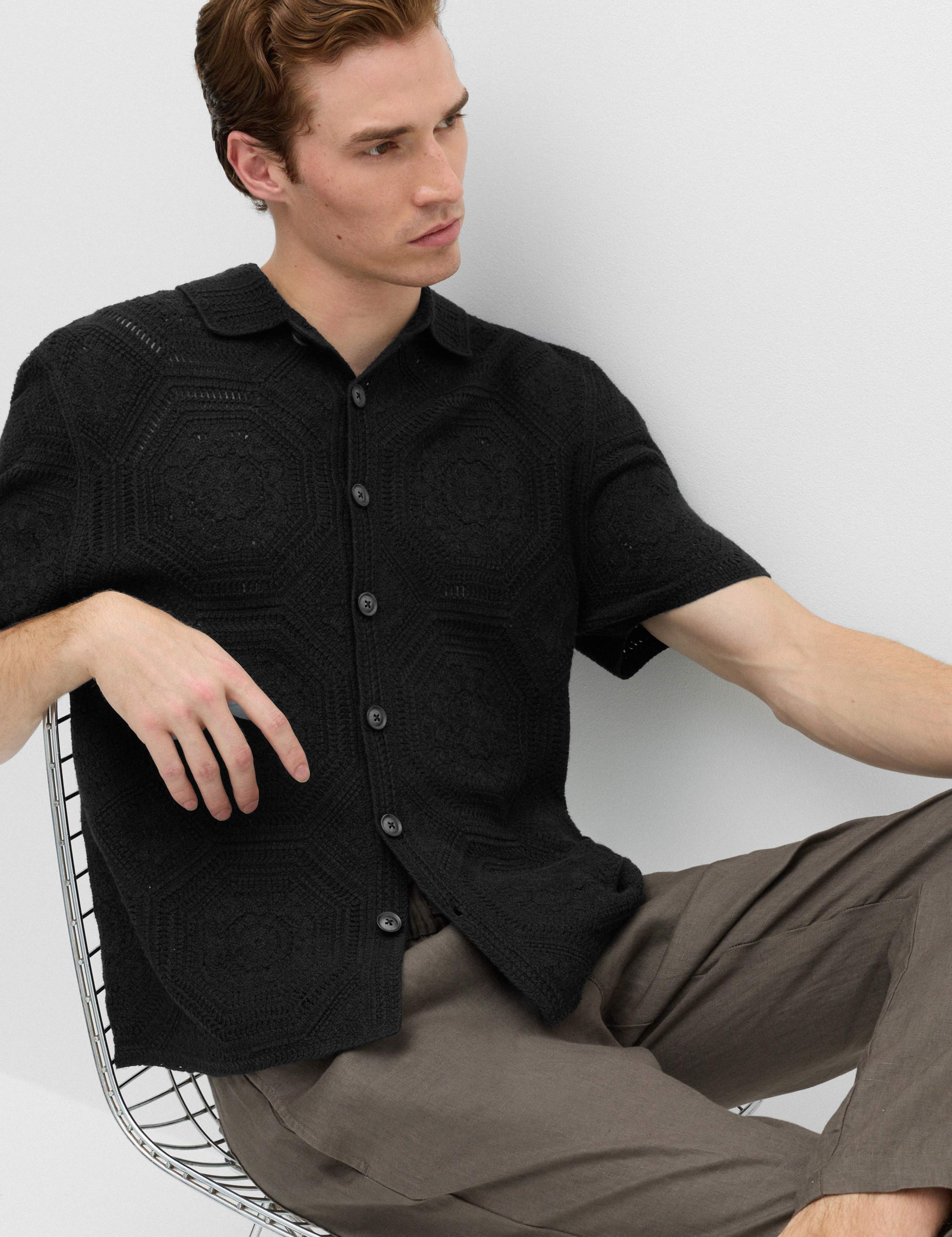 Cotton Rich Button Through Knitted Polo Shirt 6 of 6